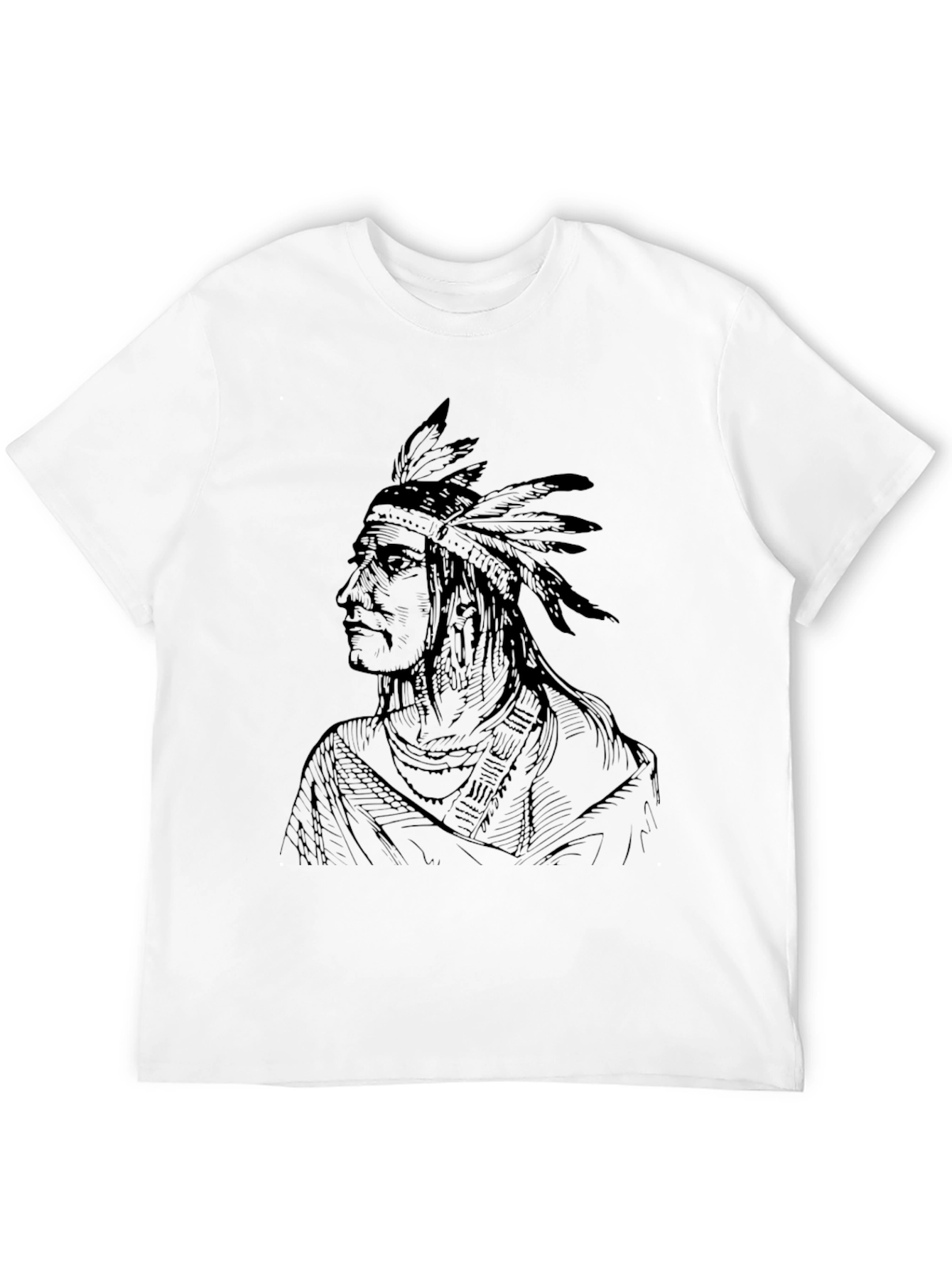 Native American Chief Graphic T-Shirt