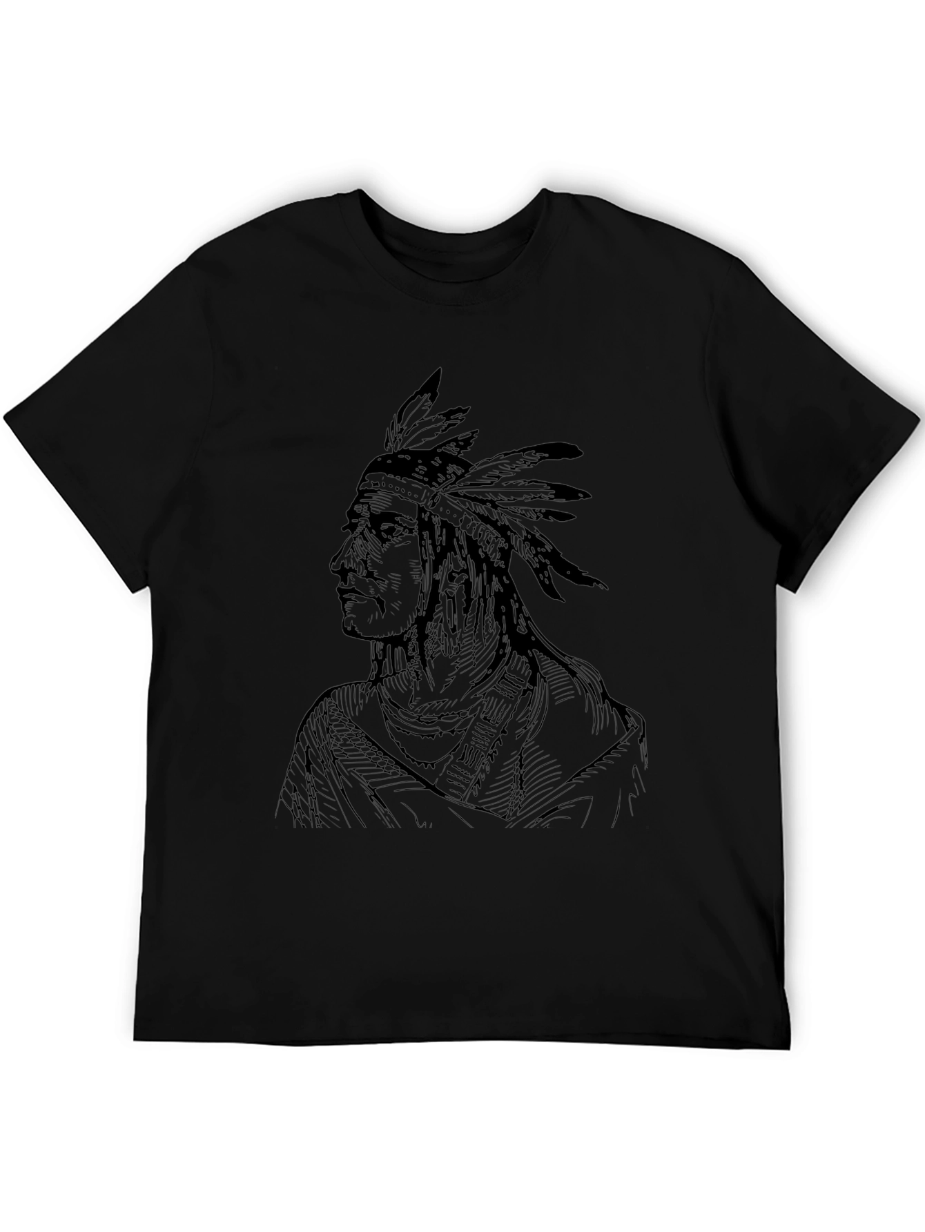 Native American Chief Graphic T-Shirt