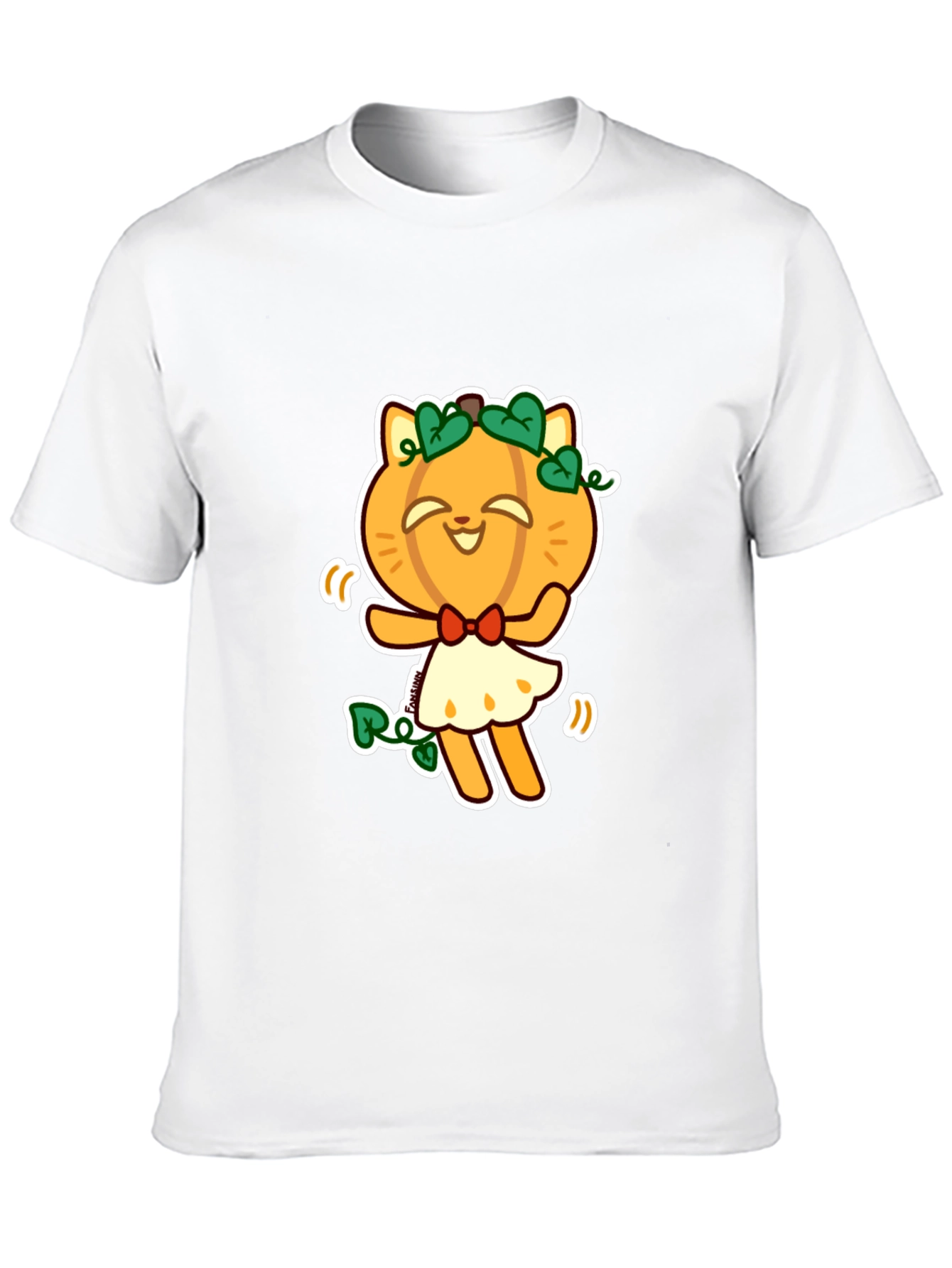 Pumpkin Cat Black T-Shirt - Fun Halloween Style
