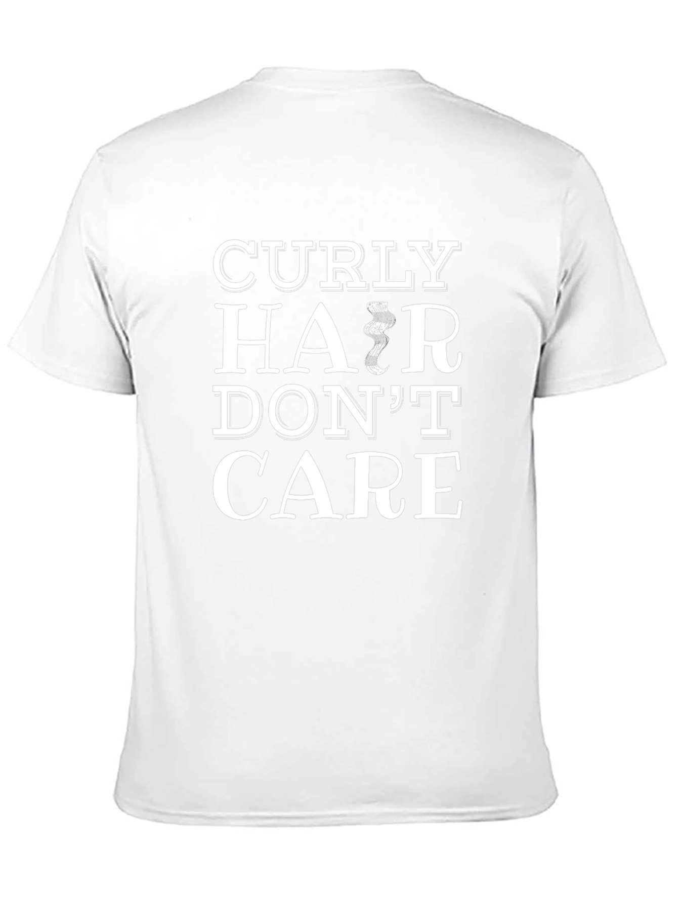 Curly Hair Dont Care Black Tee
