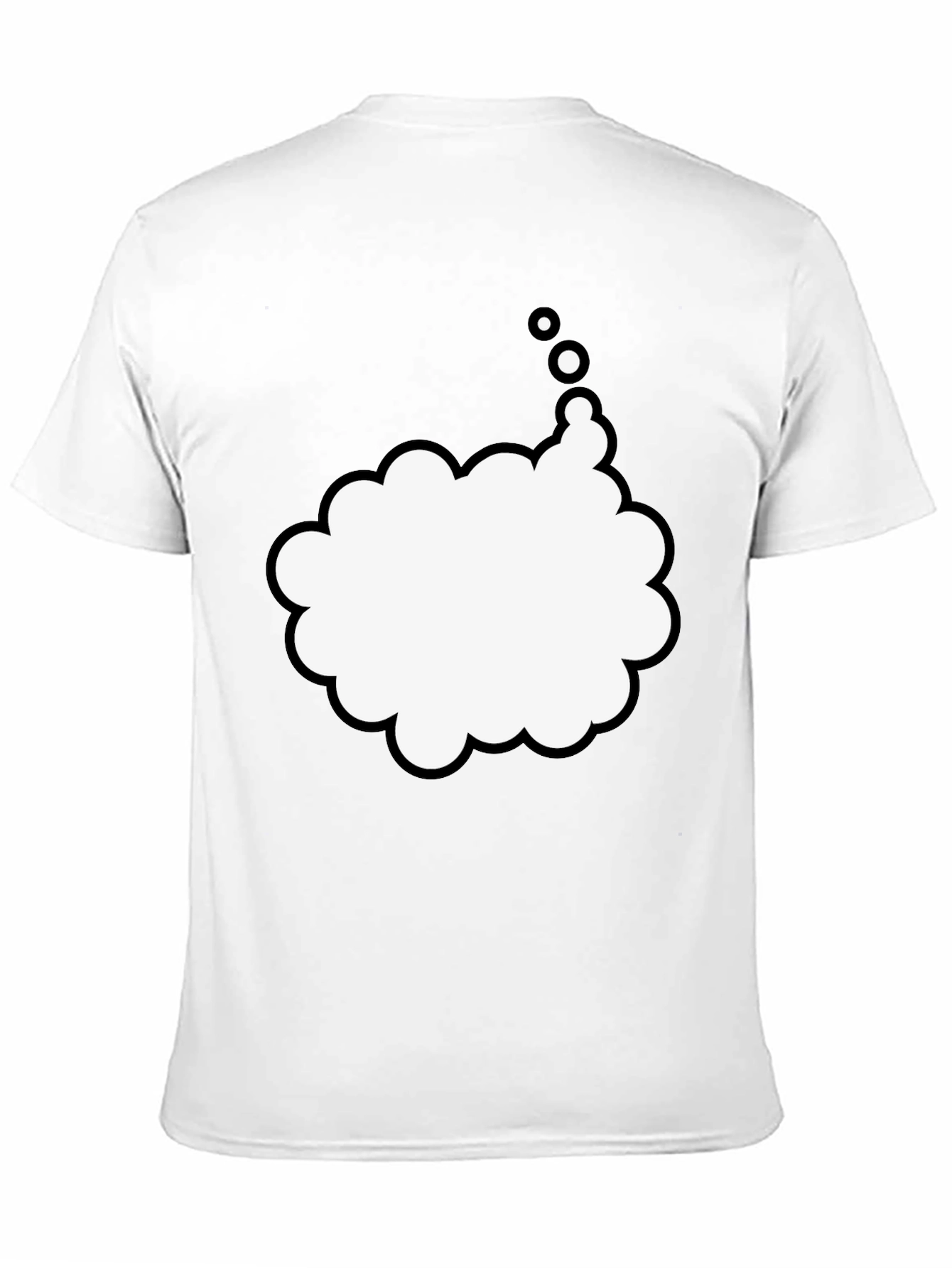 Mens Black T-Shirt with Thought Bubble Design