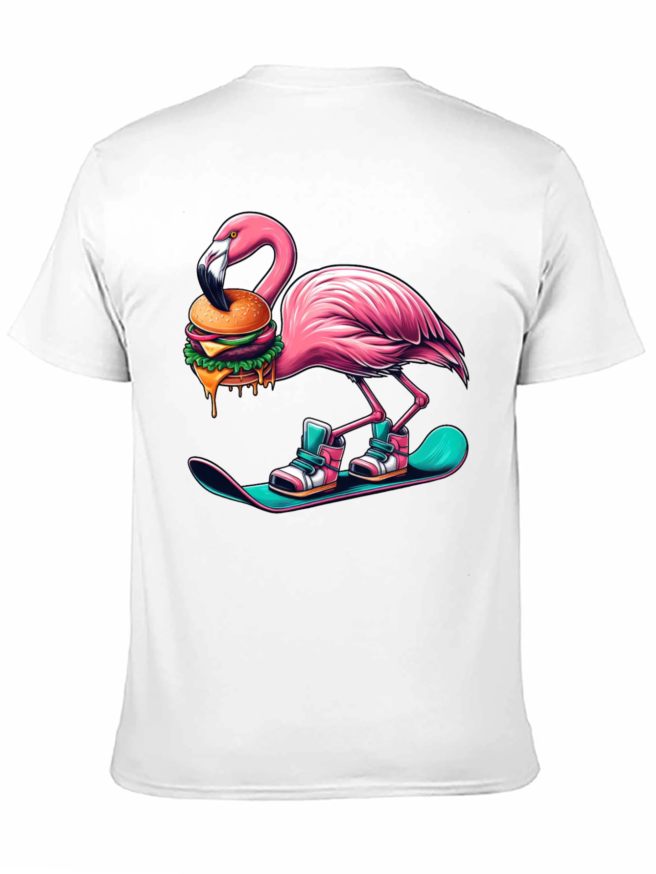 Flamingo Burger Snowboard T-Shirt