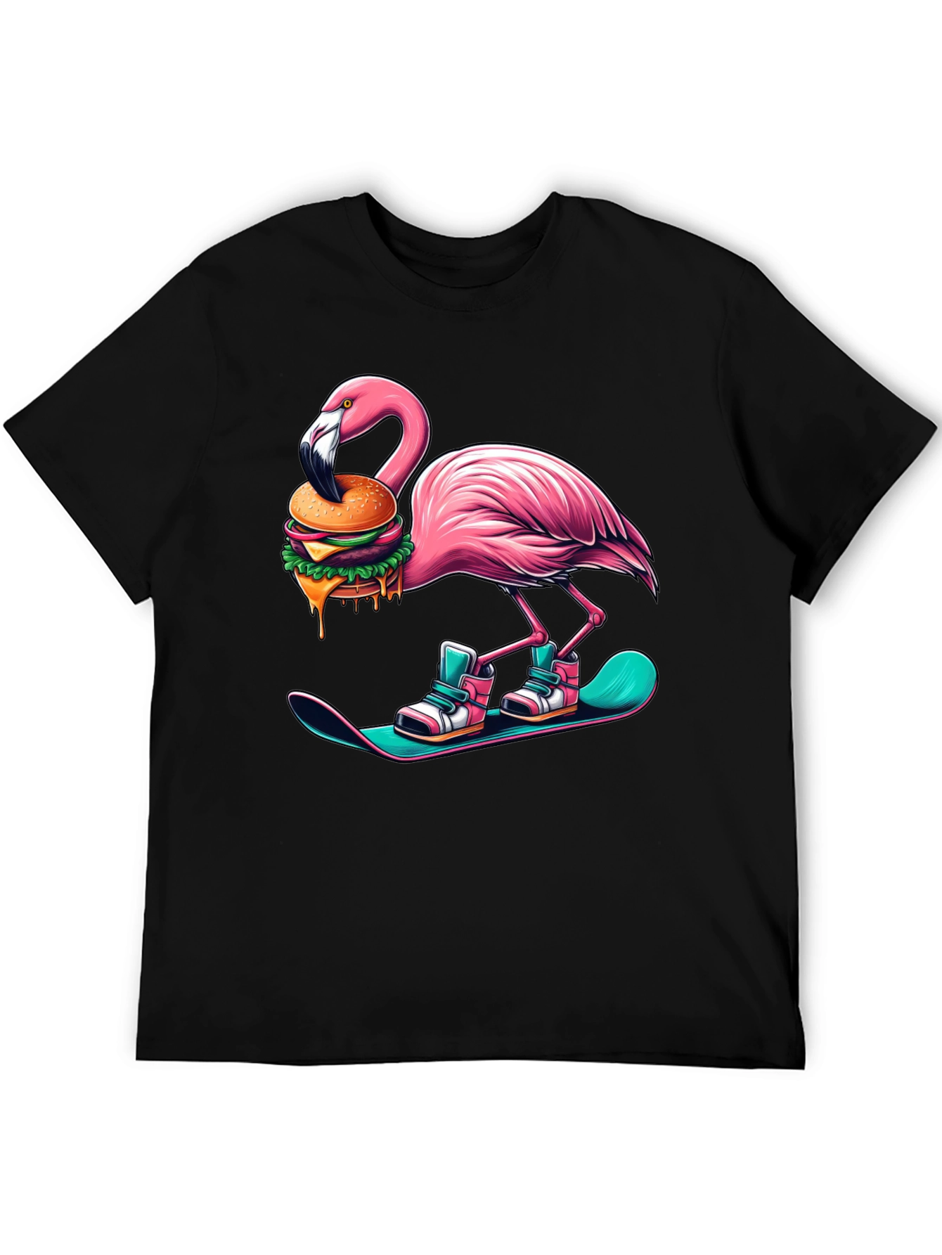 Flamingo Burger Snowboard T-Shirt