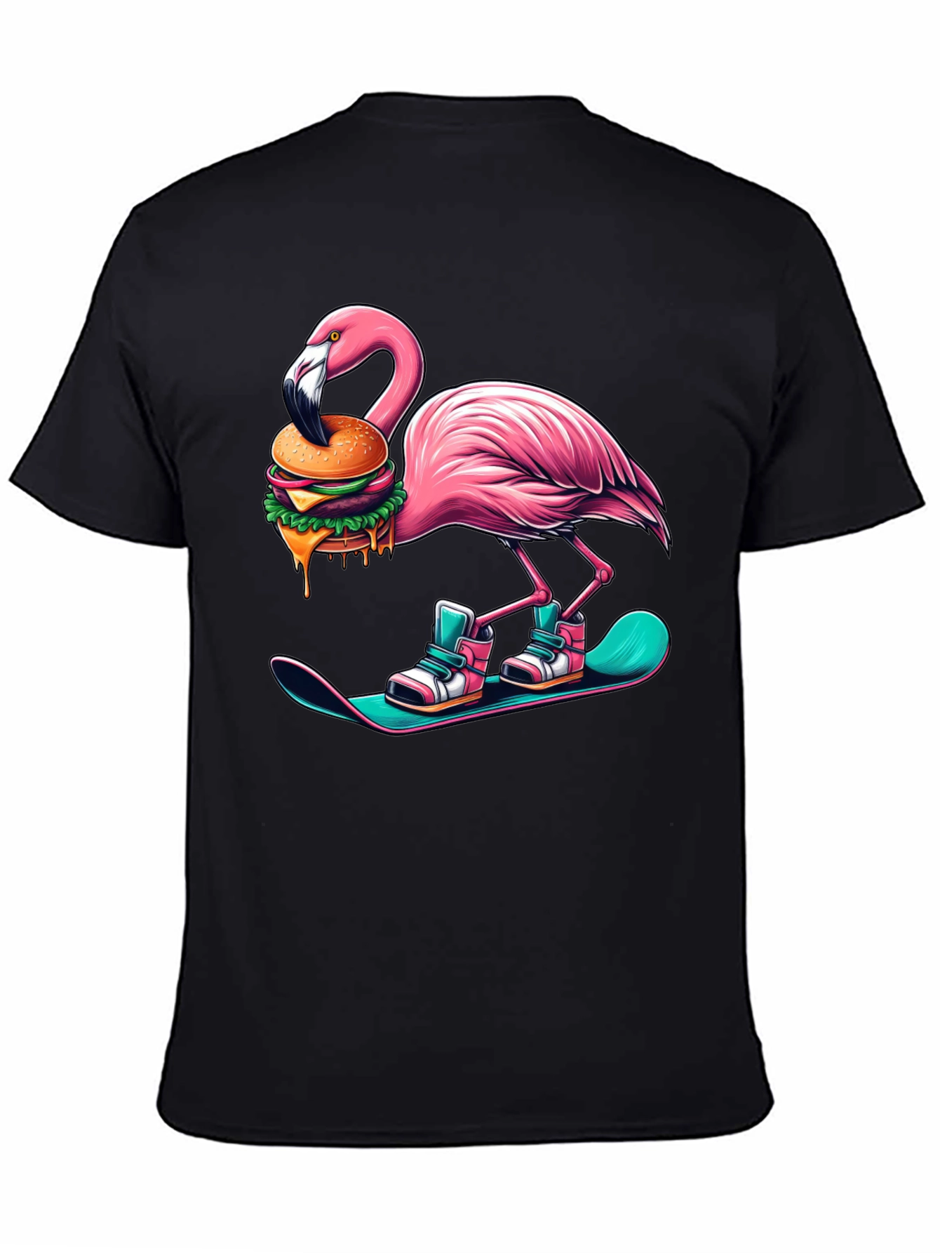 Flamingo Burger Snowboard T-Shirt
