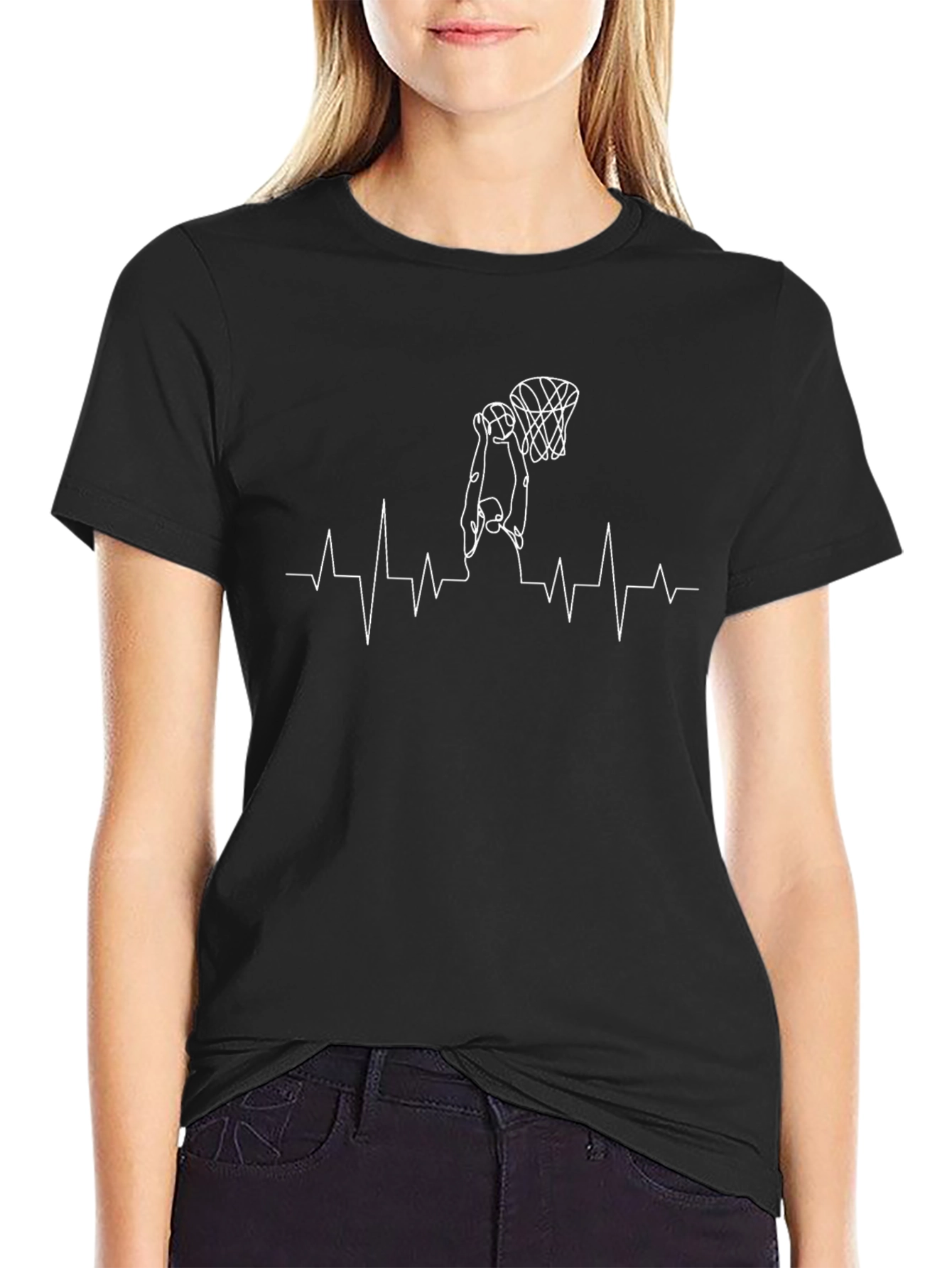 Basketball Heartbeat Graphic Tee