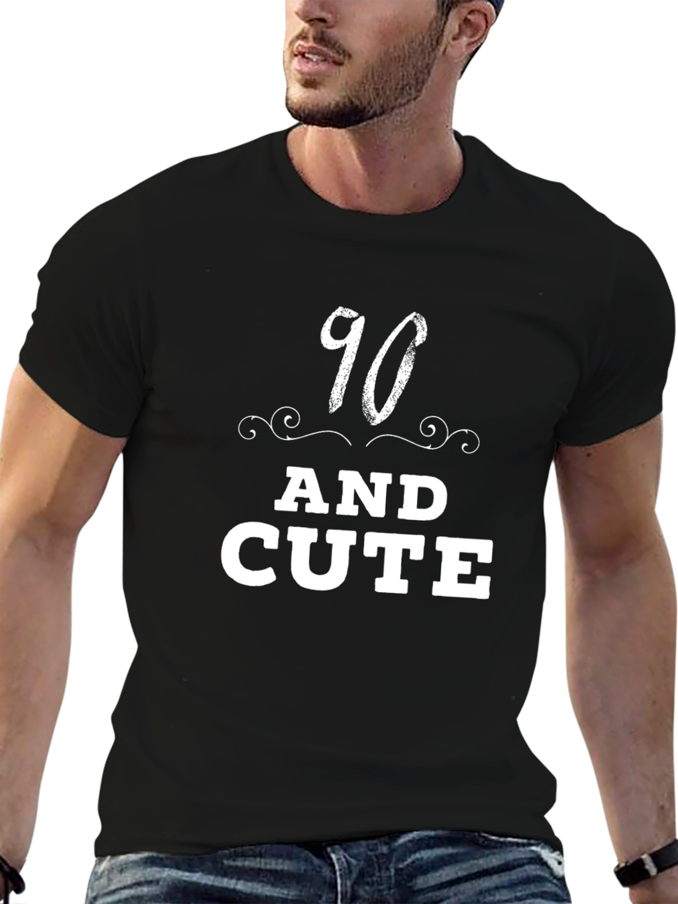 90 and Cute Graphic Tee Shirt