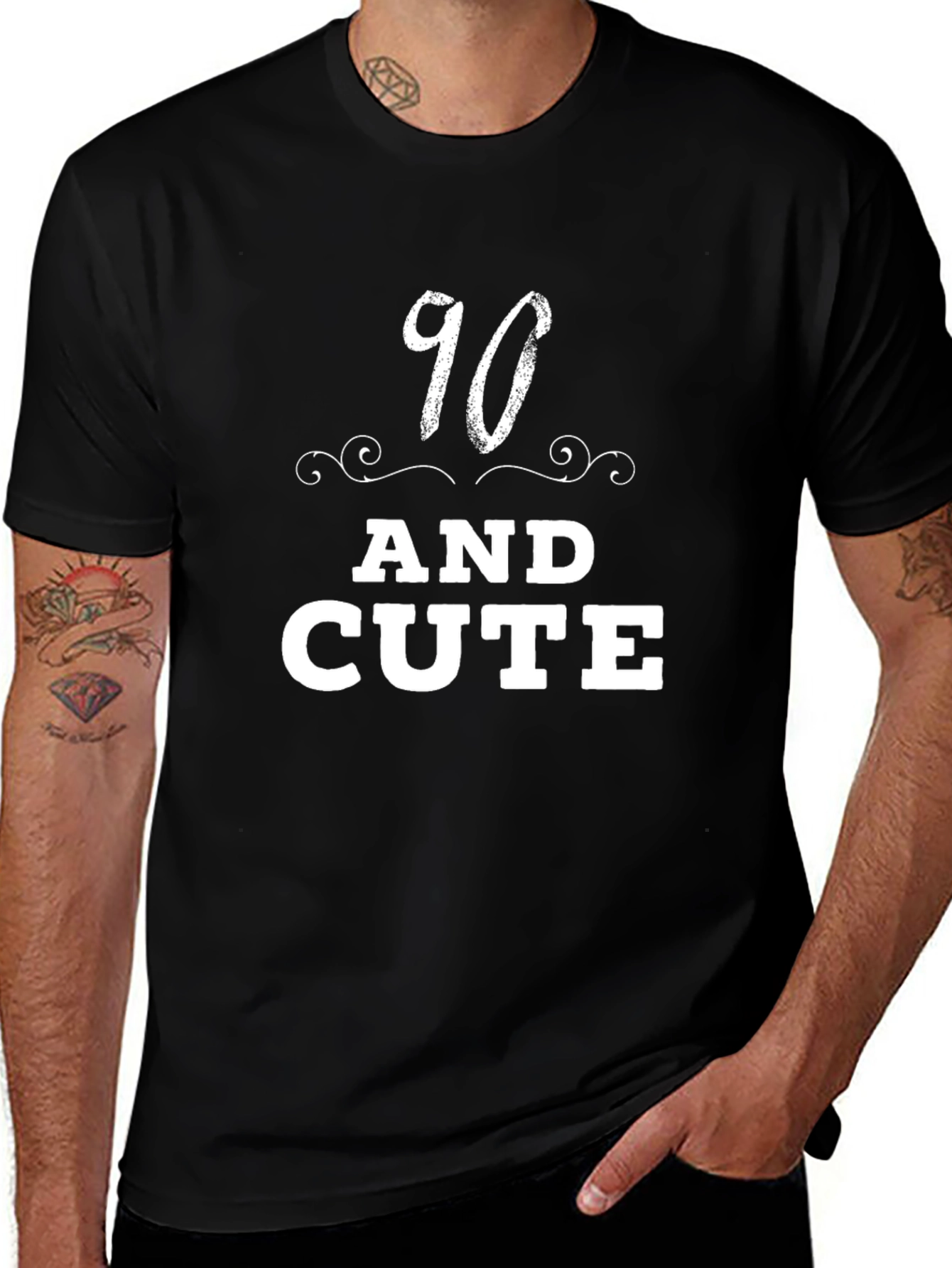 90 and Cute Graphic Tee Shirt