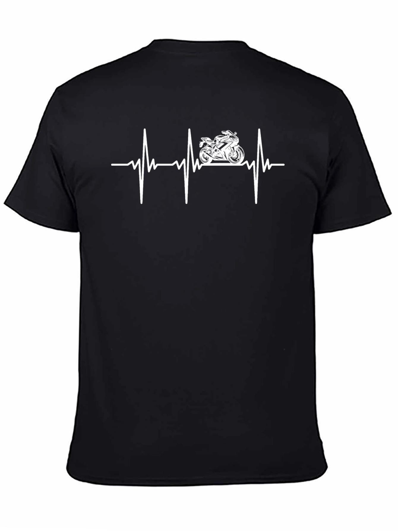 Motorcycle Heartbeat Graphic Tee - Ride On!
