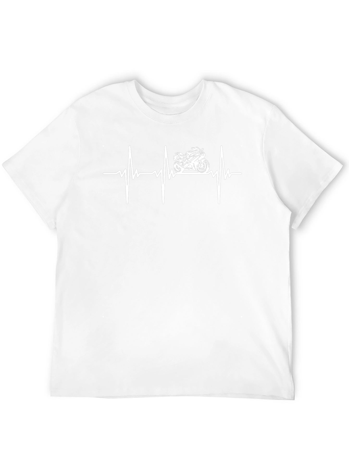 Motorcycle Heartbeat Graphic Tee - Ride On!