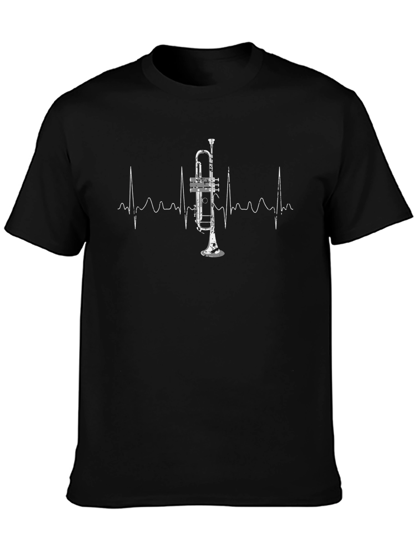 Trumpet Heartbeat T-Shirt - Music Lover Tee