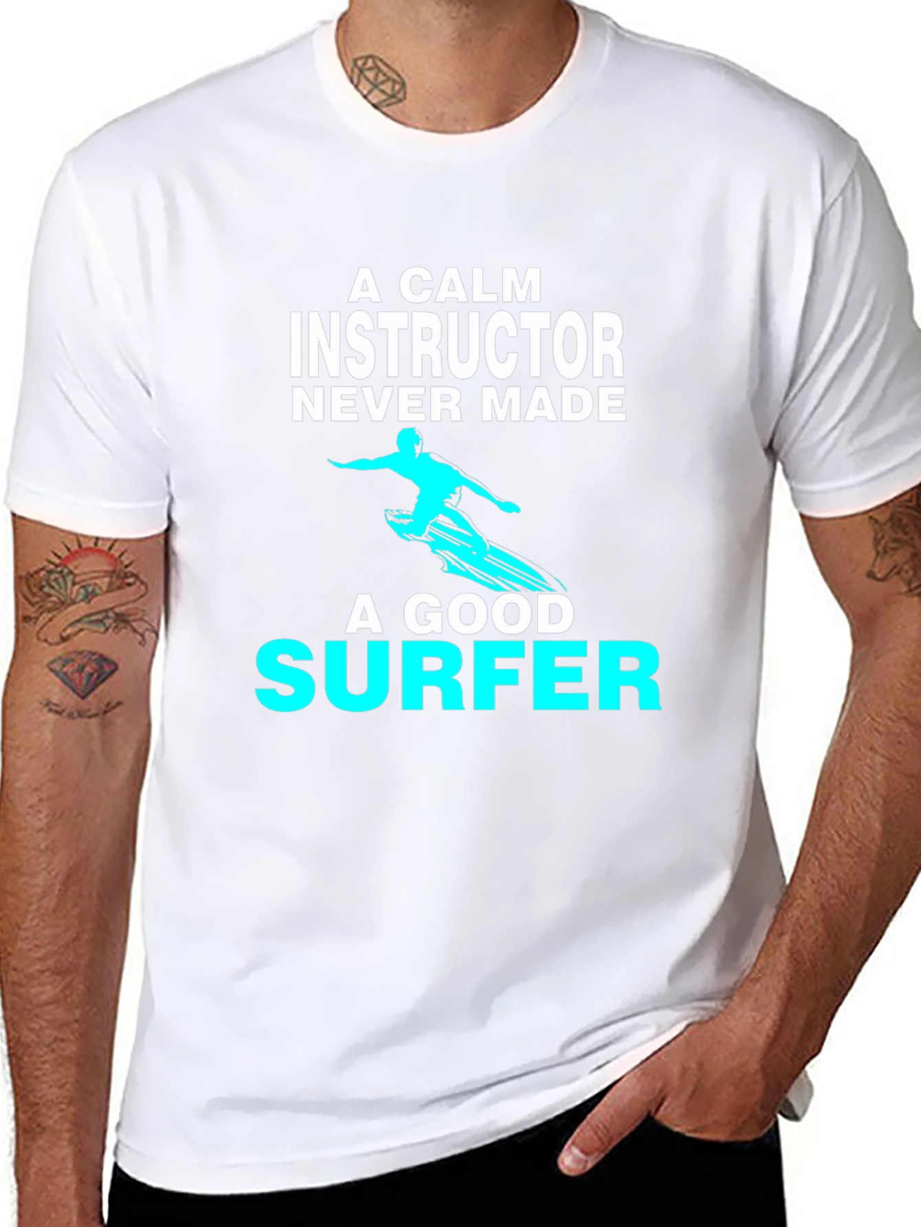 Calm Instructor Surfer Graphic T-Shirt