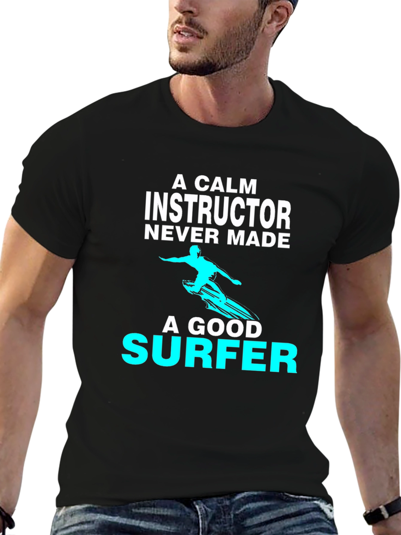 Calm Instructor Surfer Graphic T-Shirt