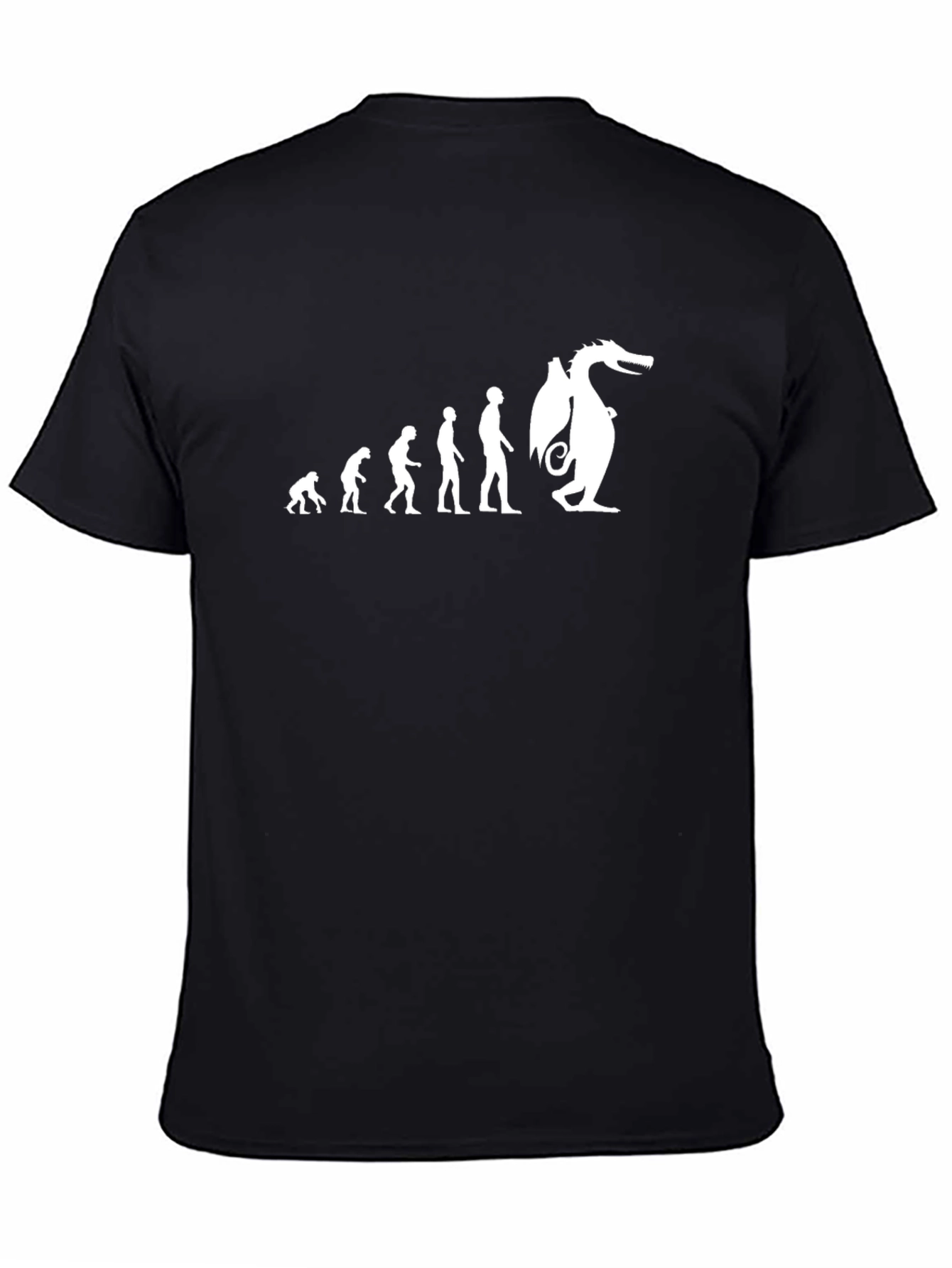 Evolution to Dragon Graphic Tee - Mens Black T-Shirt