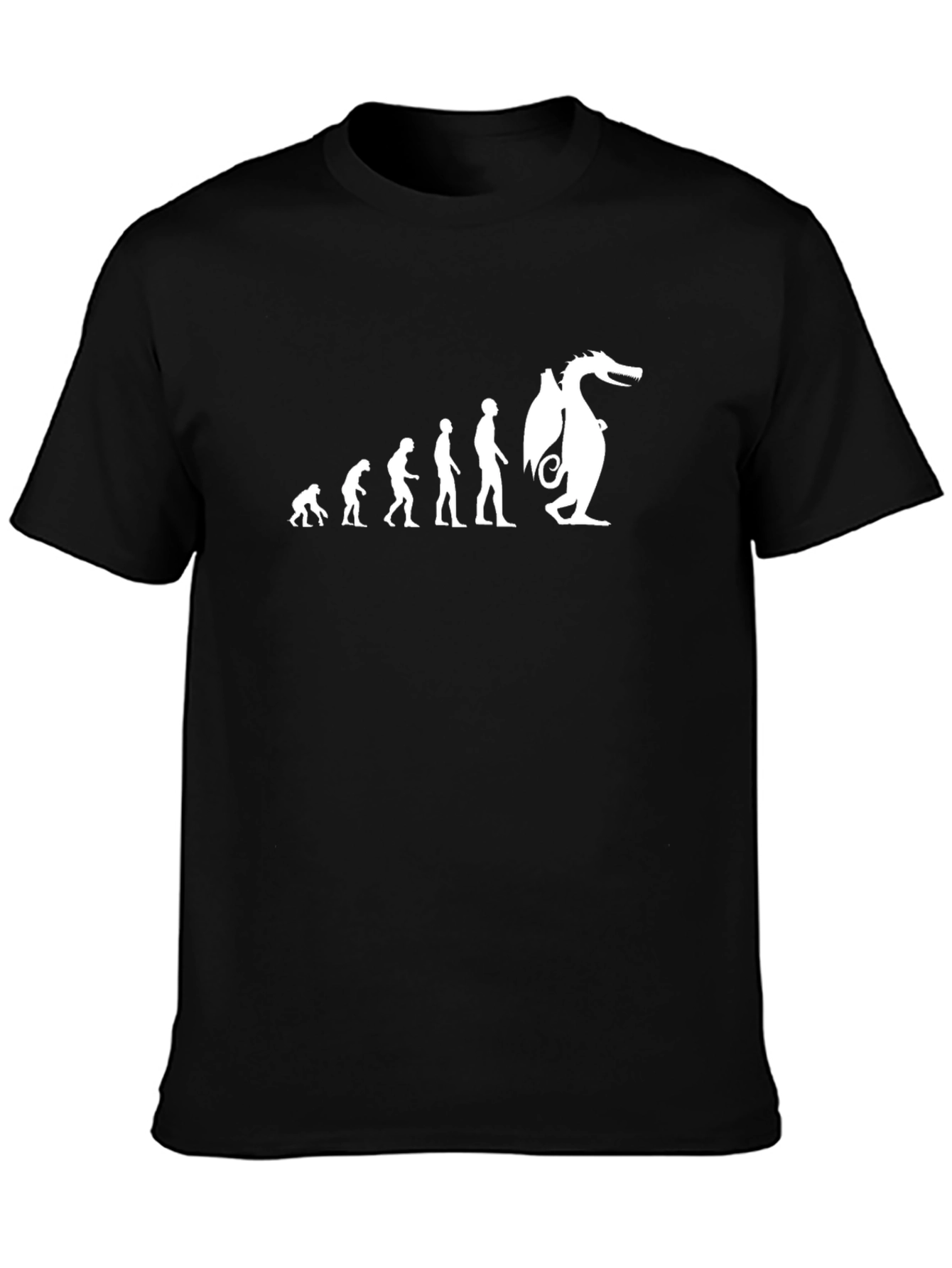 Evolution to Dragon Graphic Tee - Mens Black T-Shirt