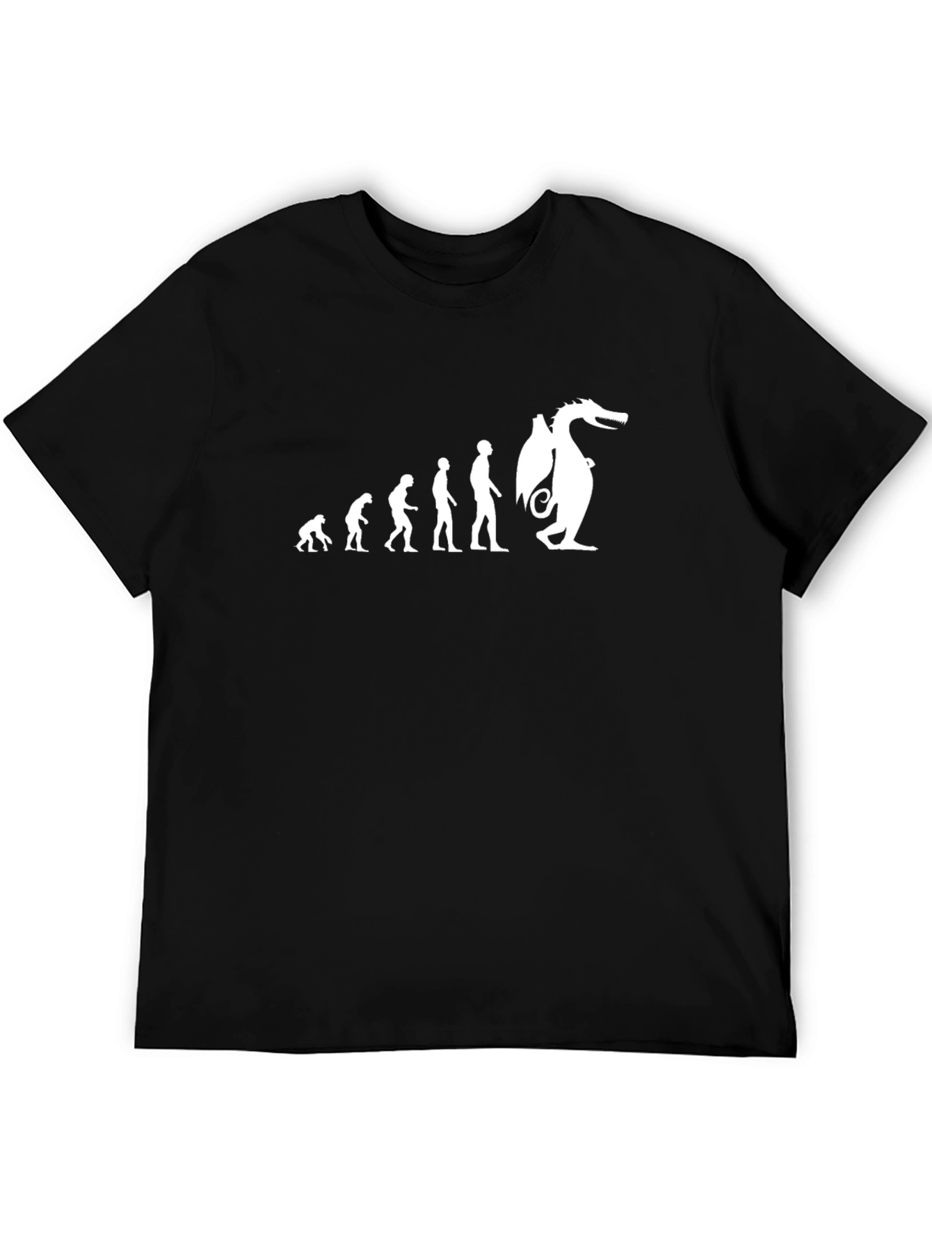 Evolution to Dragon Graphic Tee - Mens Black T-Shirt