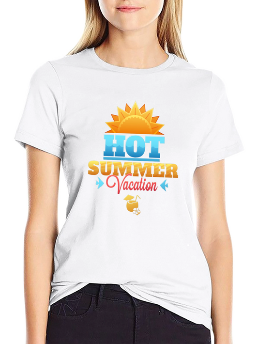 Hot Summer Vacation Black T-Shirt