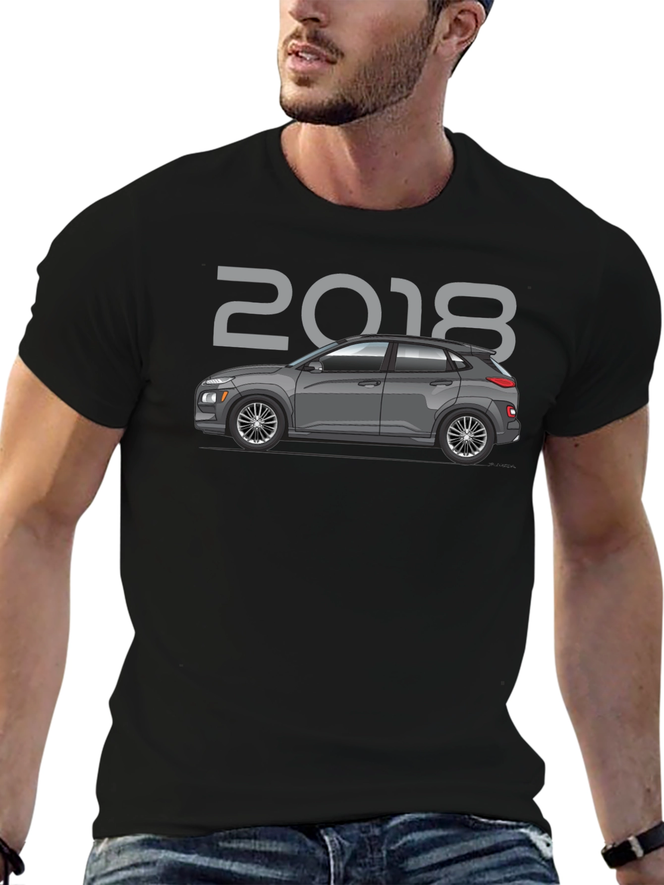 2018 Car Graphic Tee - Black Unisex T-Shirt