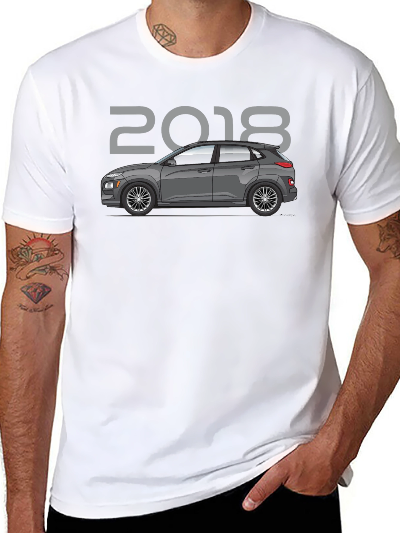 2018 Car Graphic Tee - Black Unisex T-Shirt
