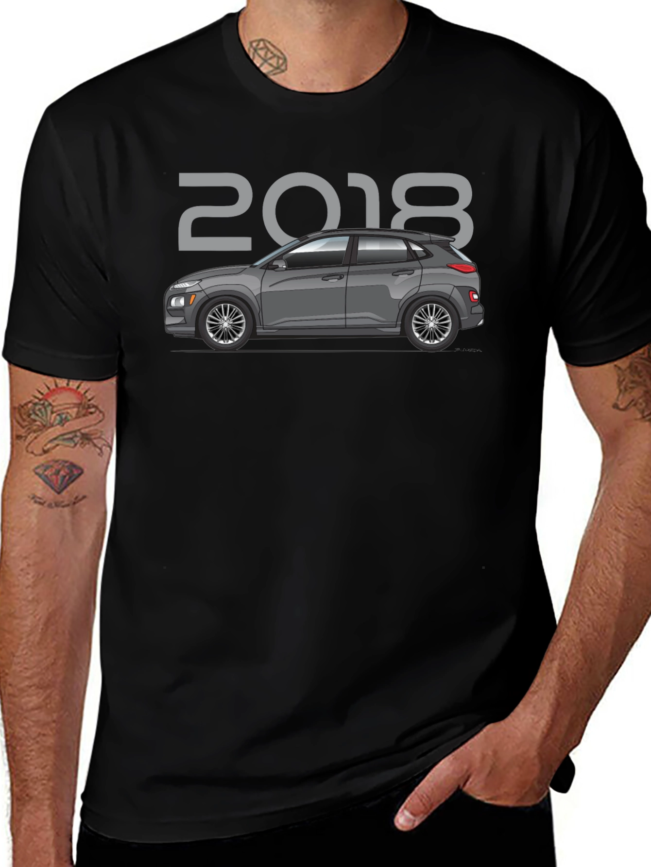 2018 Car Graphic Tee - Black Unisex T-Shirt