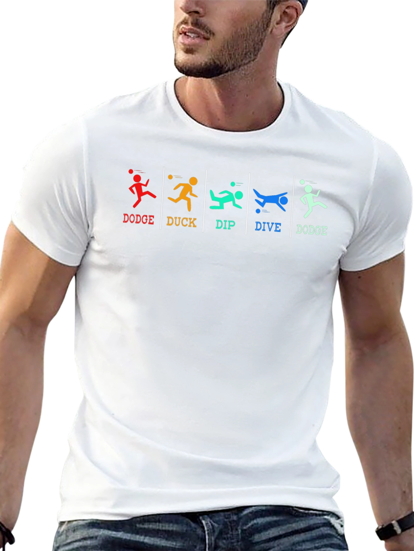 Dodgeball T-Shirt: Dodge Duck Dip Dive Dodge