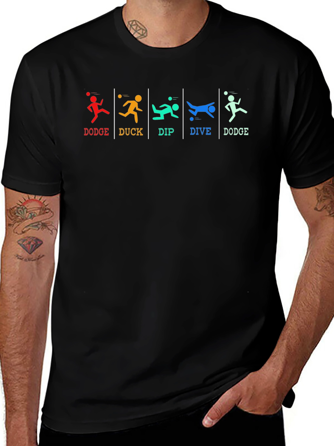 Dodgeball T-Shirt: Dodge Duck Dip Dive Dodge