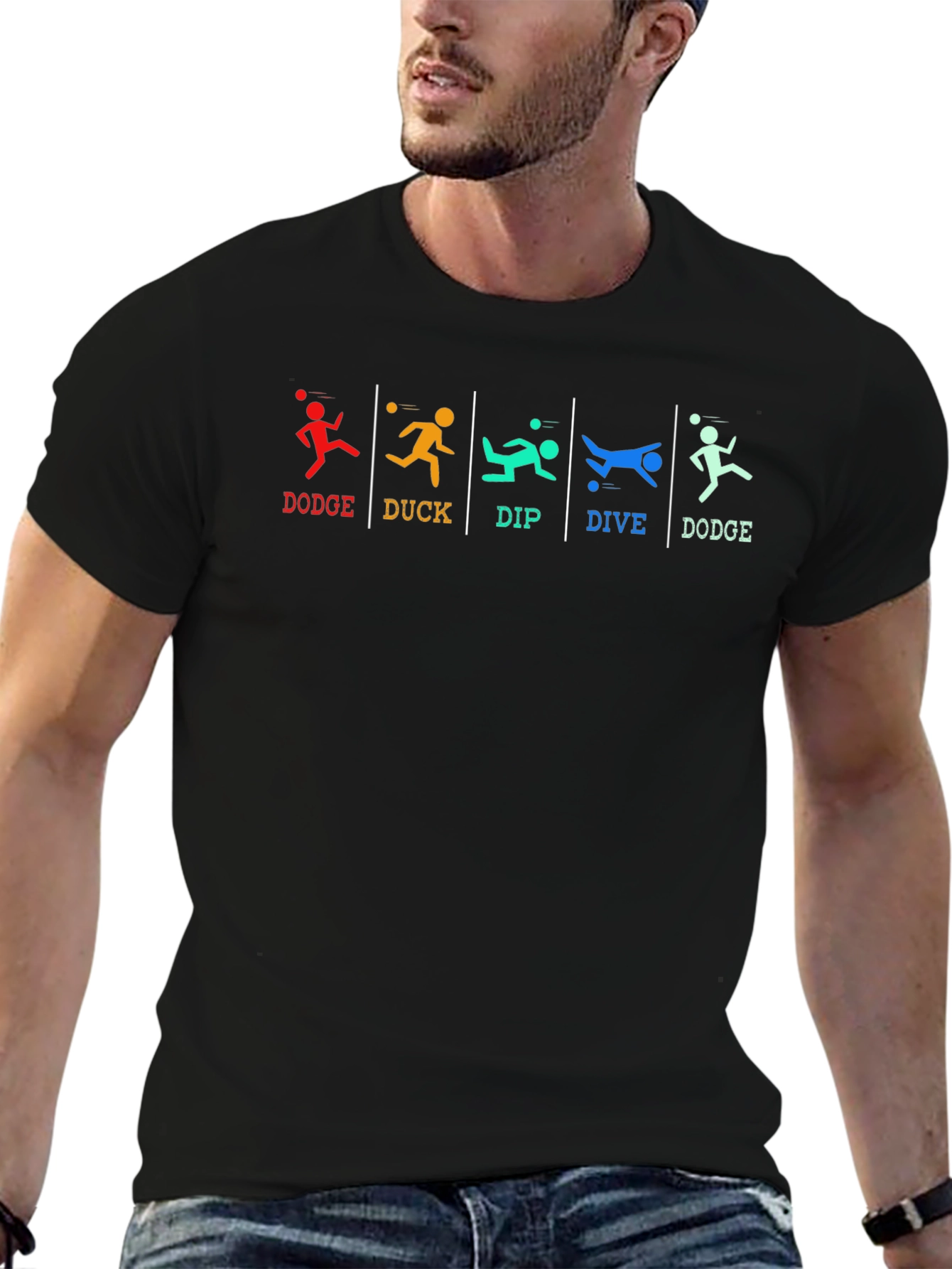 Dodgeball T-Shirt: Dodge Duck Dip Dive Dodge
