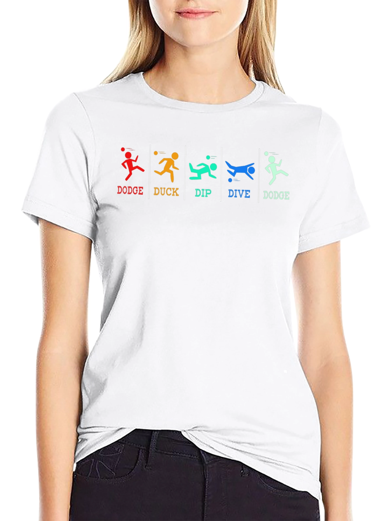 Dodgeball T-Shirt: Dodge Duck Dip Dive Dodge