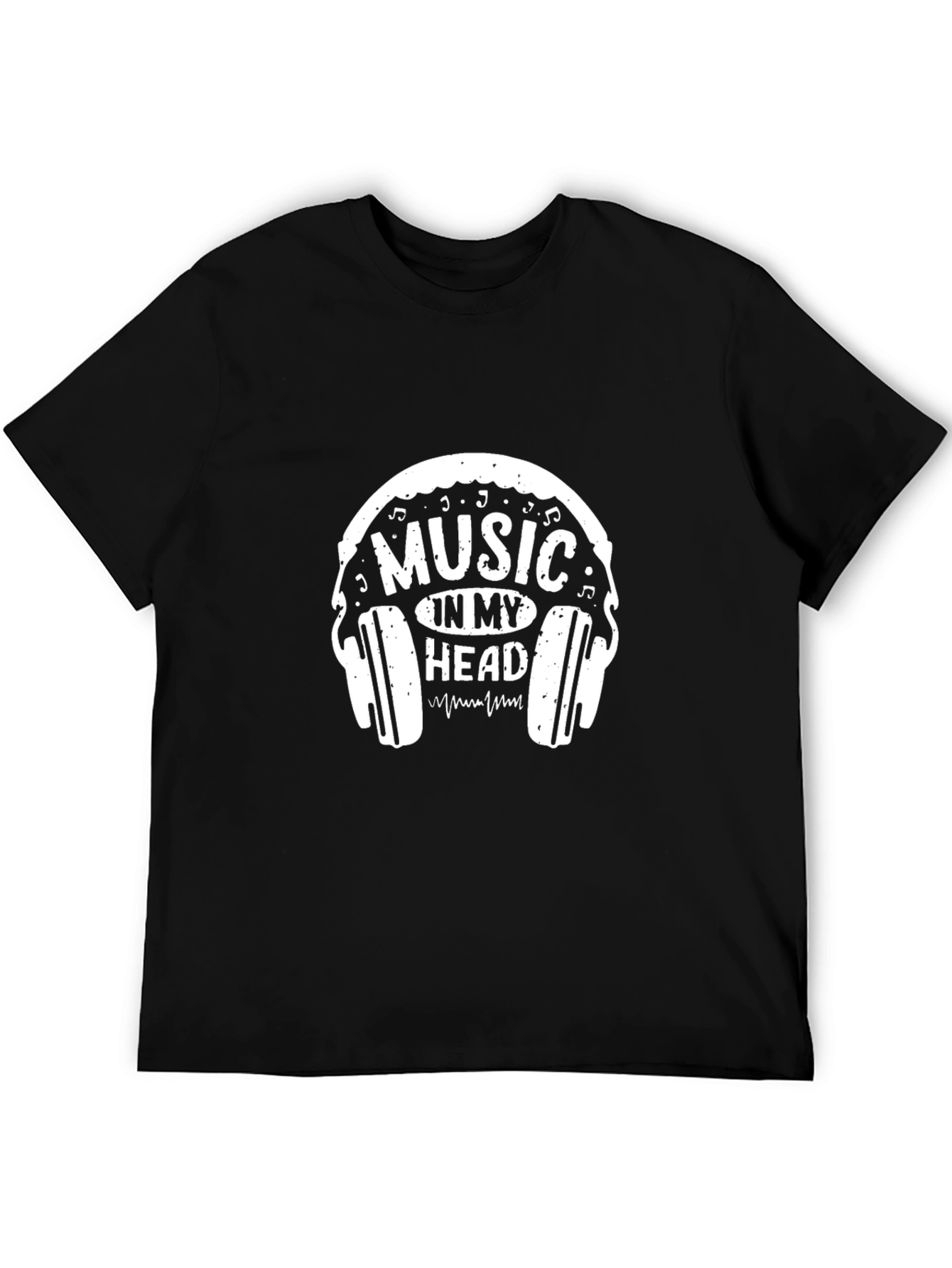Music In My Head Graphic Tee - Black