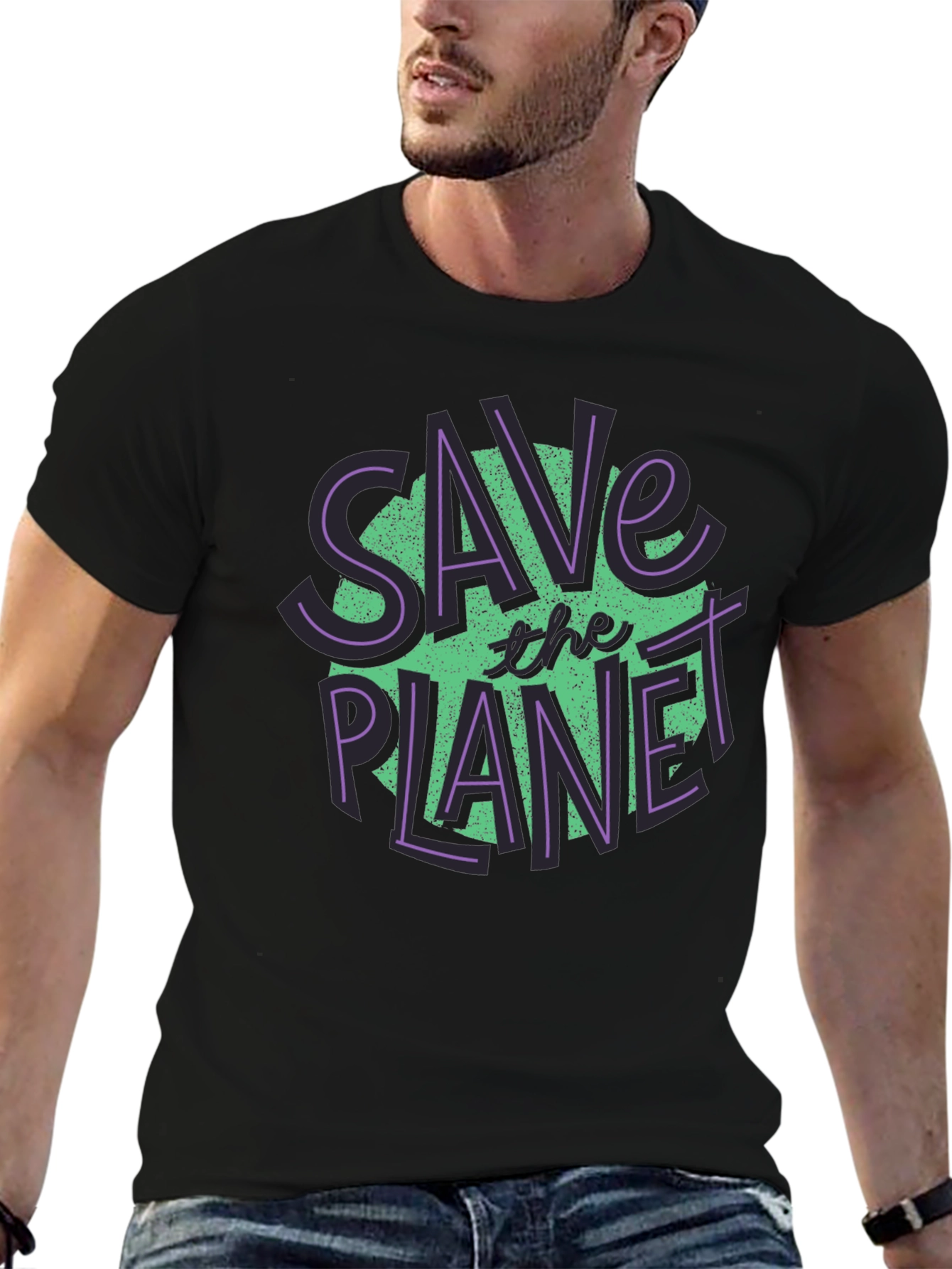 Save the Planet Graphic T-Shirt - Eco-Friendly Tee