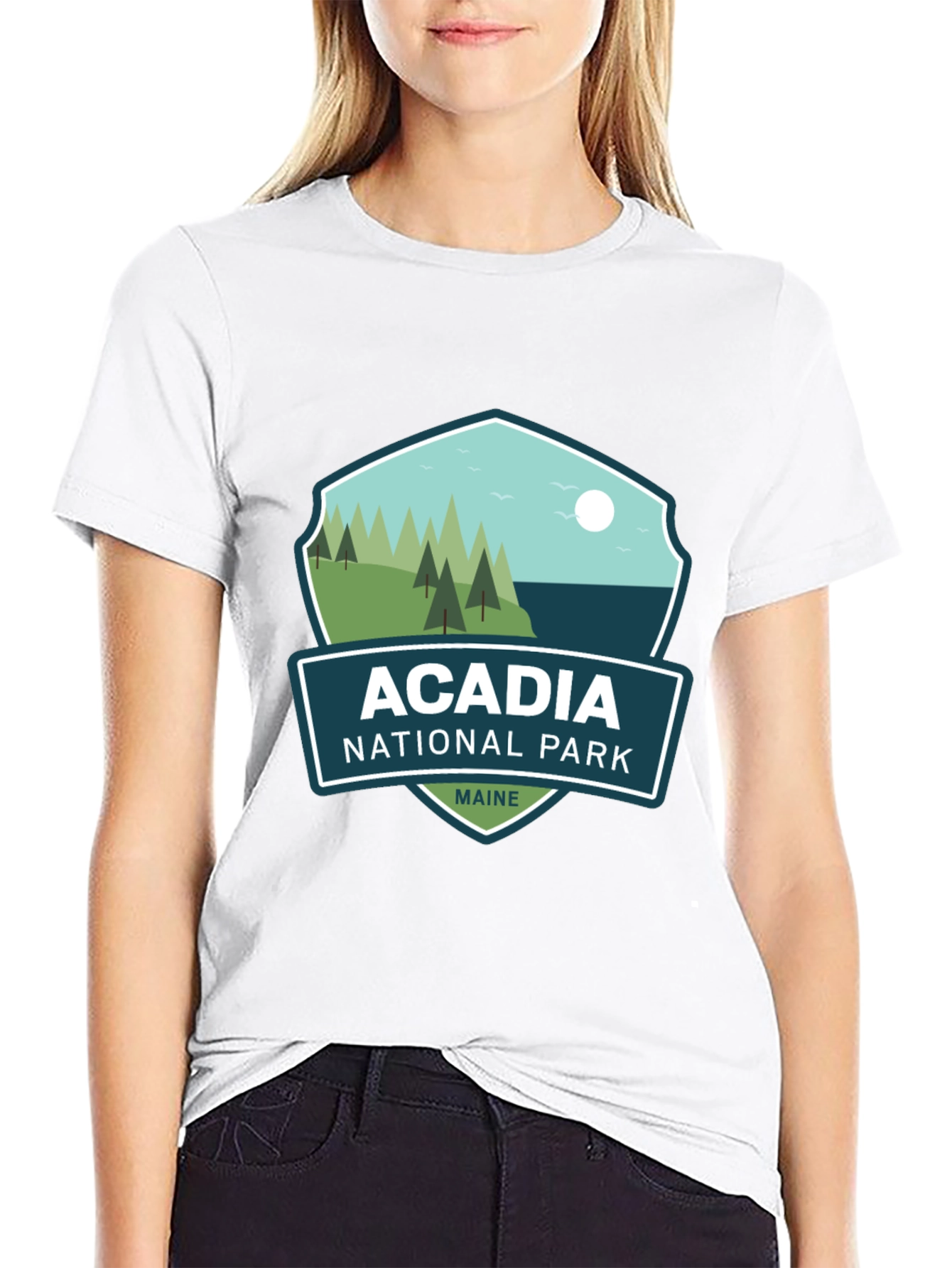 Acadia National Park Maine Black T-Shirt
