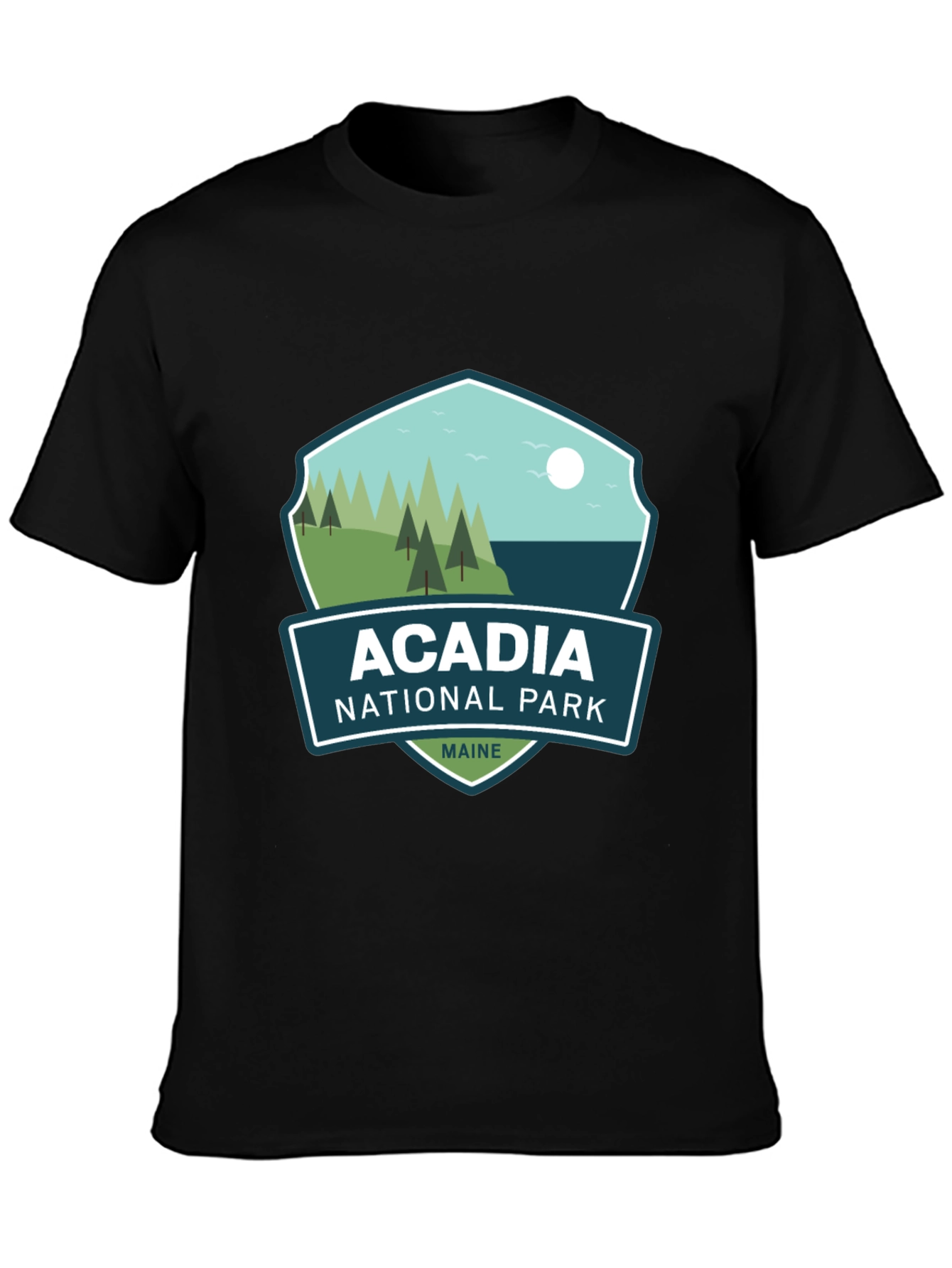 Acadia National Park Maine Black T-Shirt