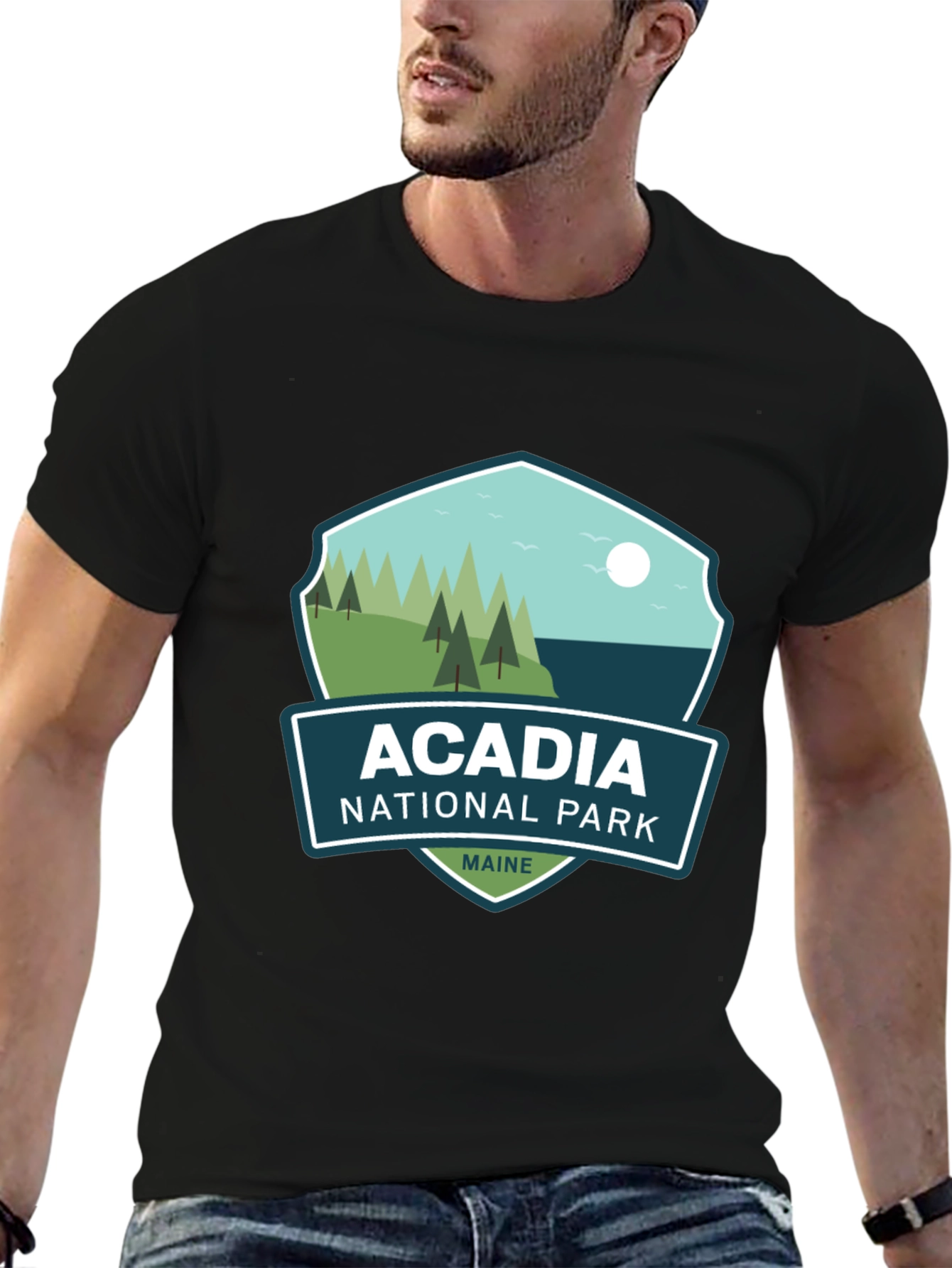 Acadia National Park Maine Black T-Shirt
