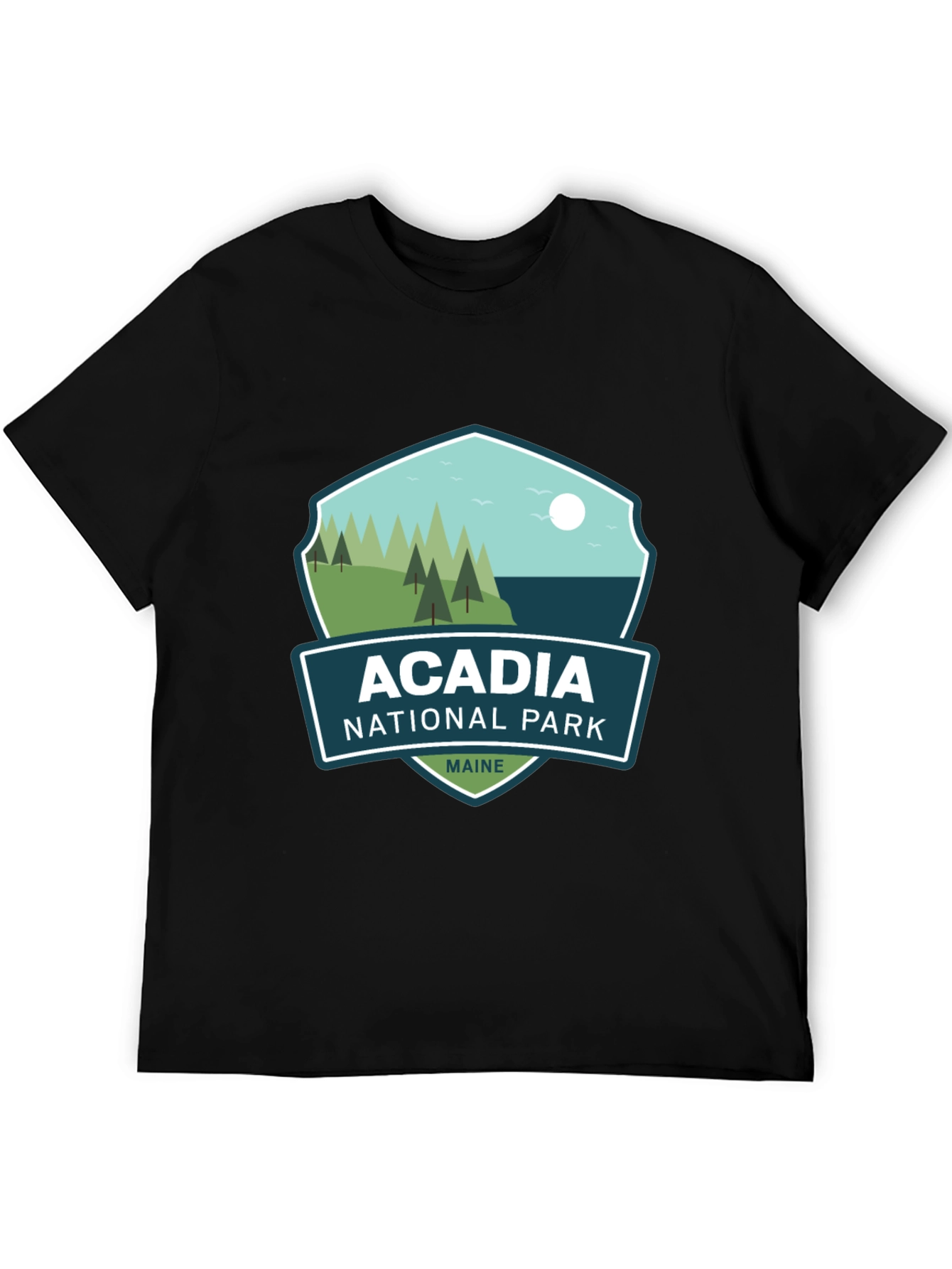 Acadia National Park Maine Black T-Shirt