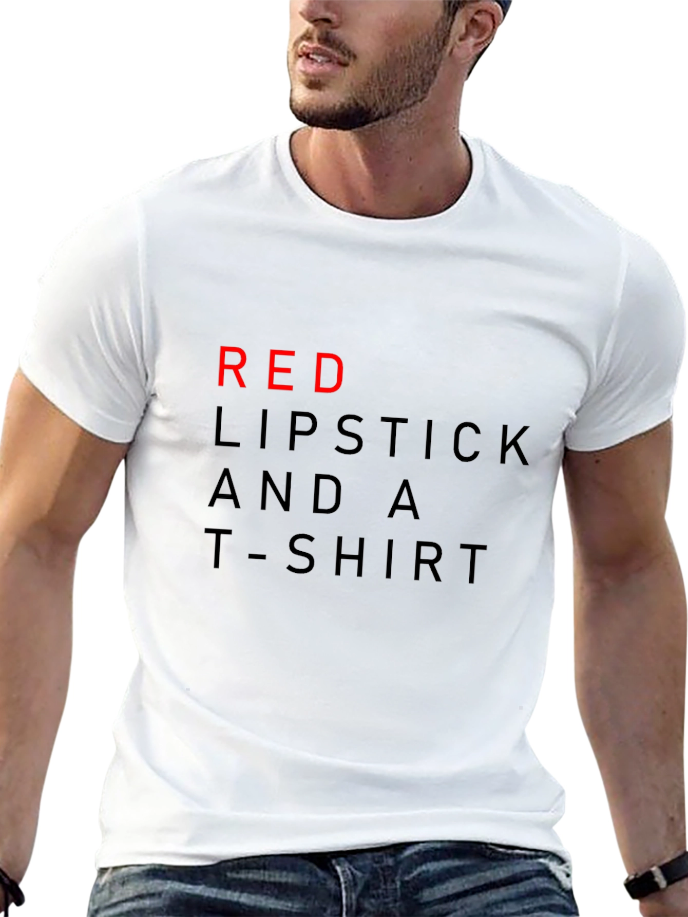 Red Lipstick and a T-Shirt Graphic Tee