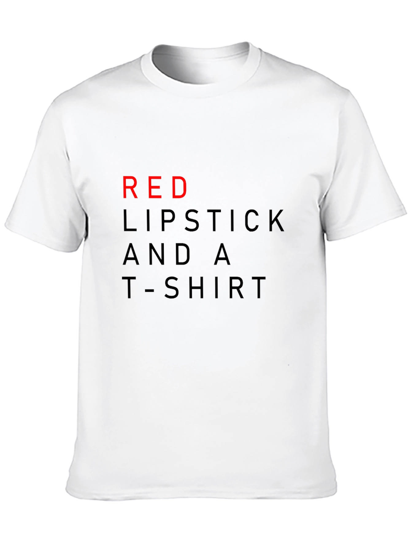 Red Lipstick and a T-Shirt Graphic Tee