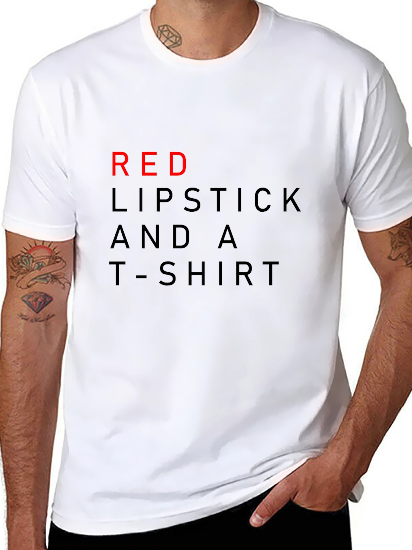 Red Lipstick and a T-Shirt Graphic Tee