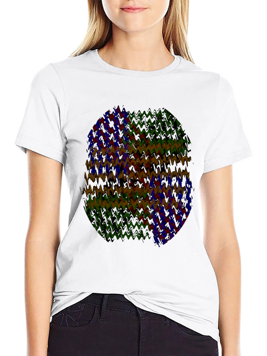 Abstract Color Wave Graphic Tee