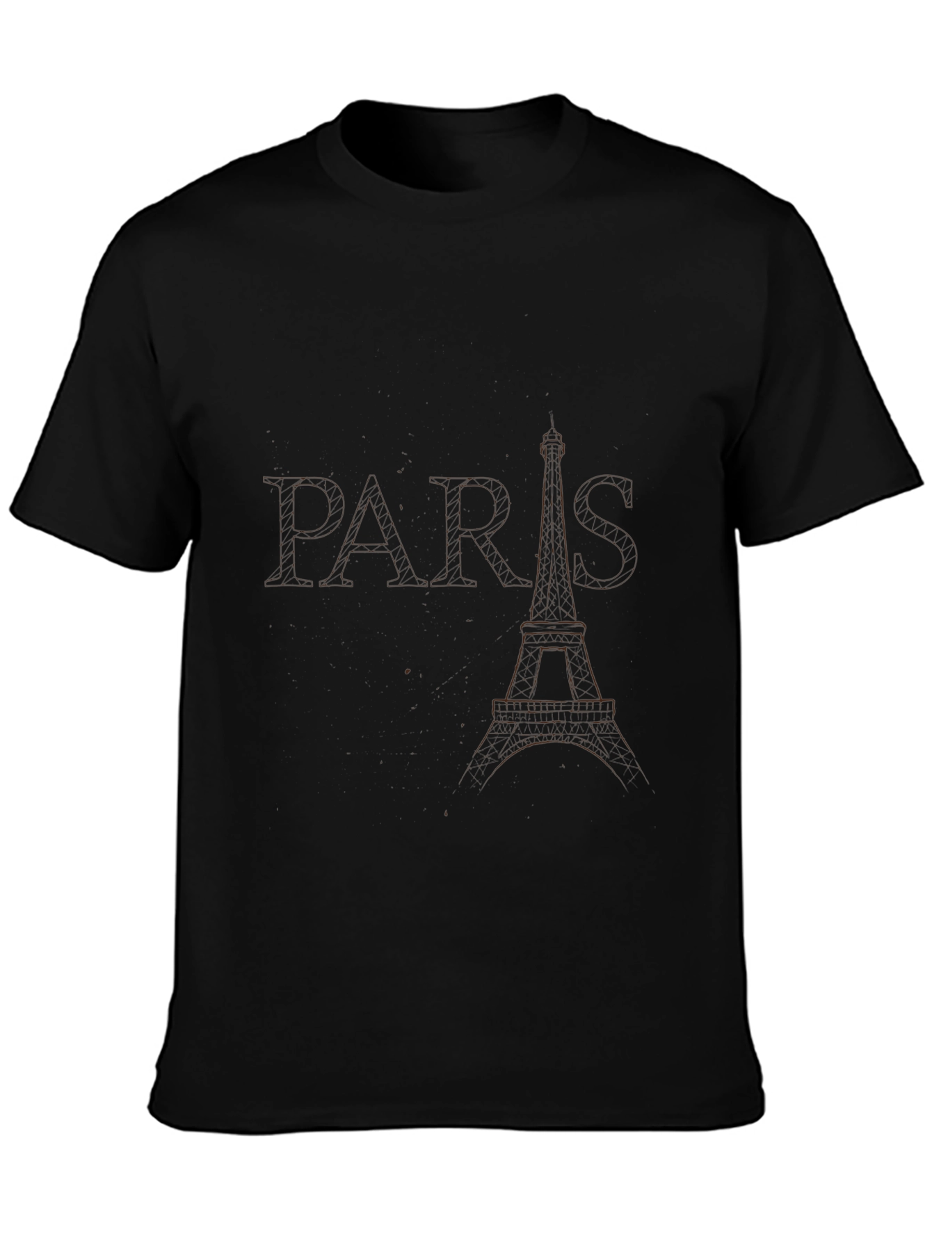 Paris Eiffel Tower Black Graphic Tee