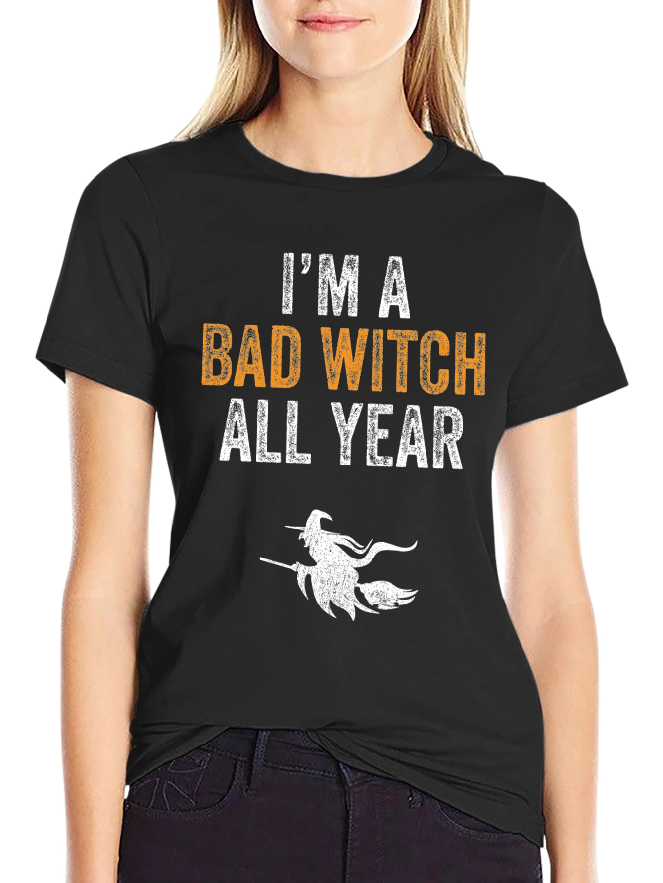 Im A Bad Witch All Year Halloween Graphic T-Shirt
