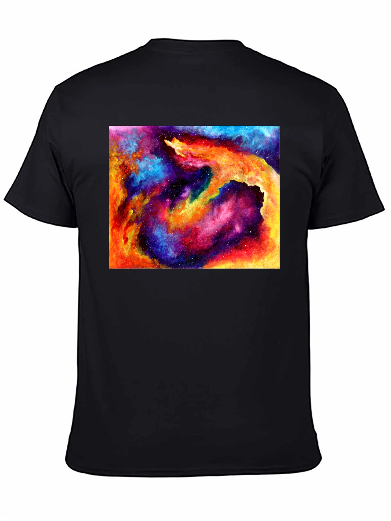 Galaxy Nebula Print T-Shirt - Cosmic Style