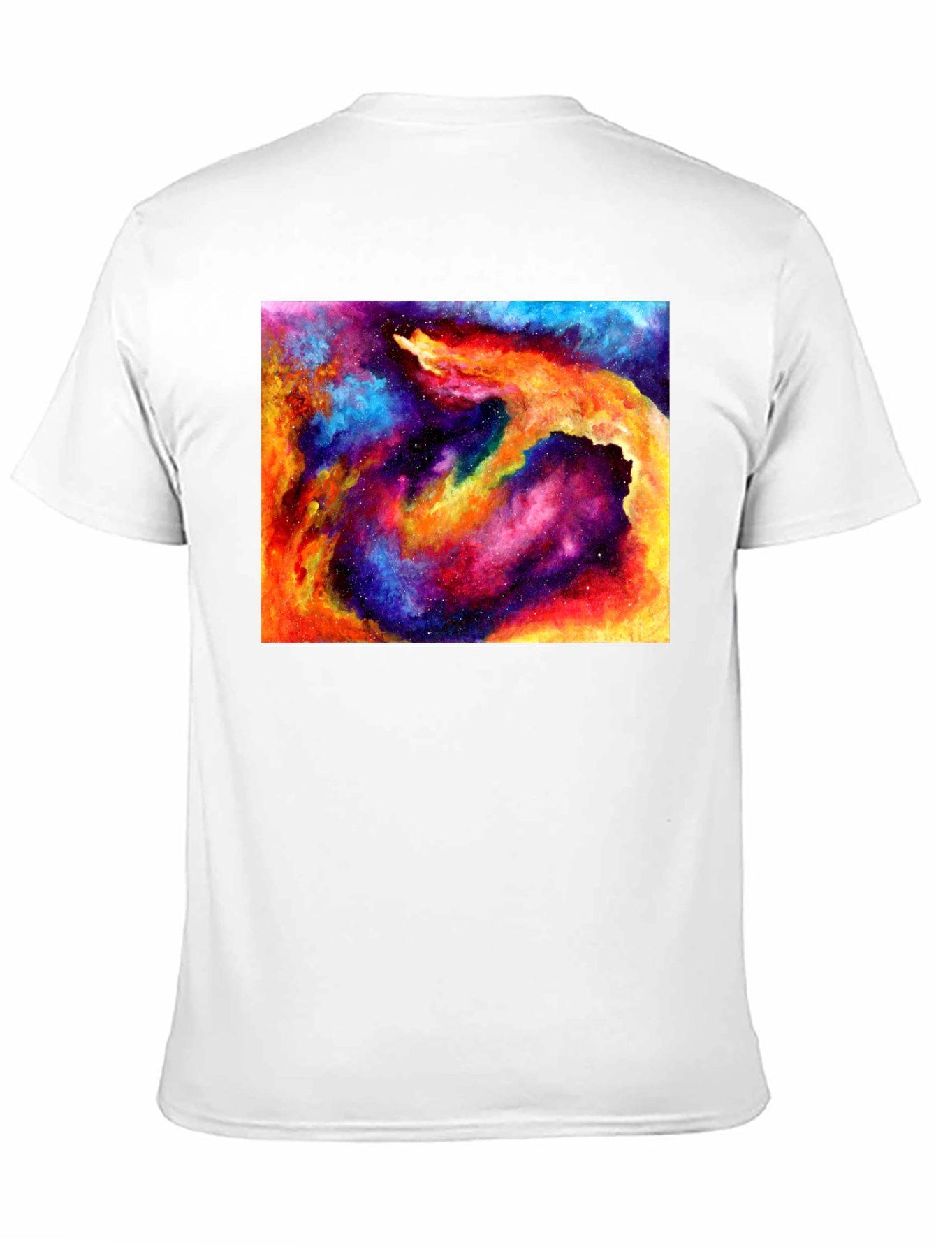 Galaxy Nebula Print T-Shirt - Cosmic Style