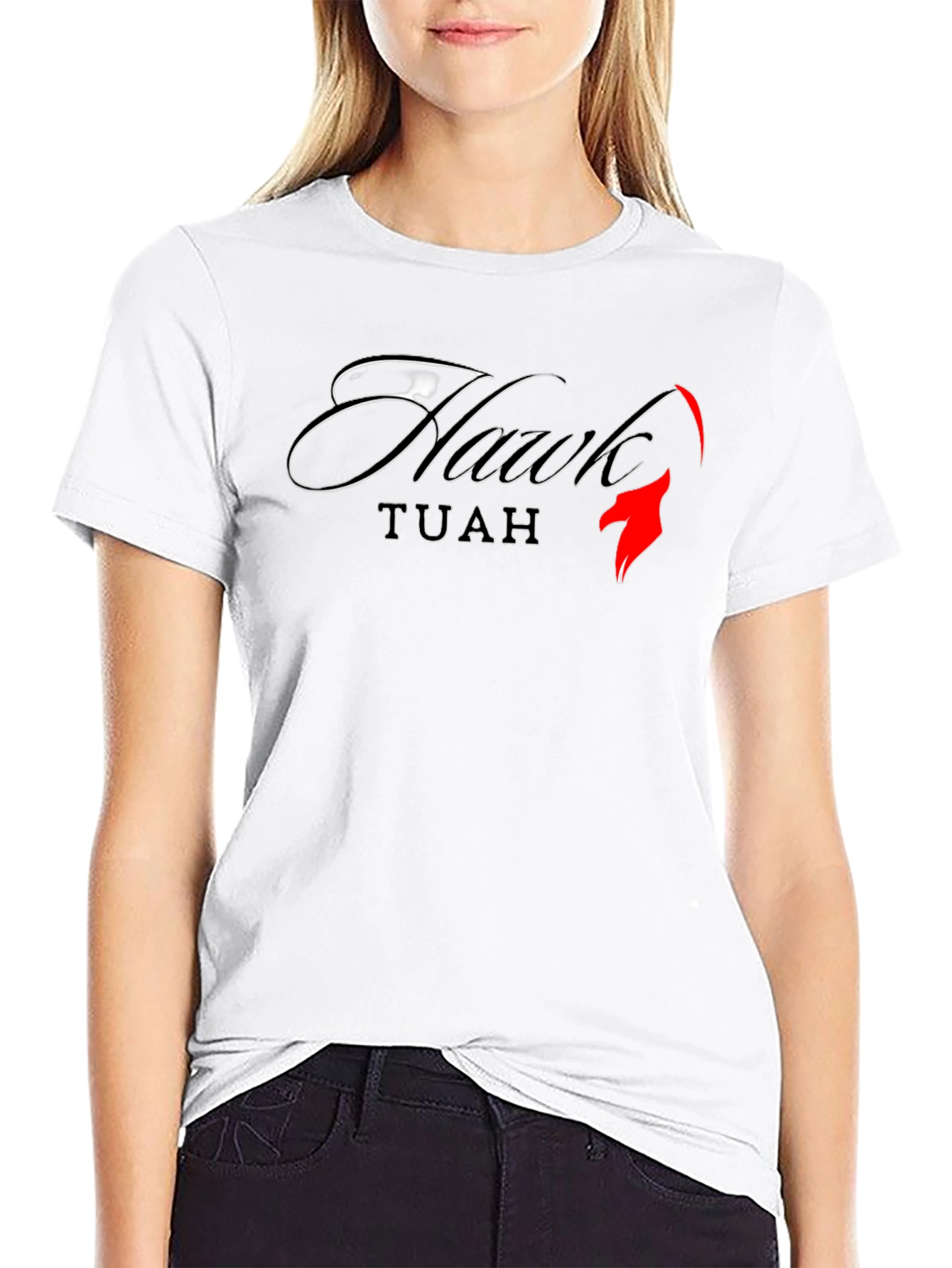 Hawk TUAH Black Graphic Tee - Mens Style