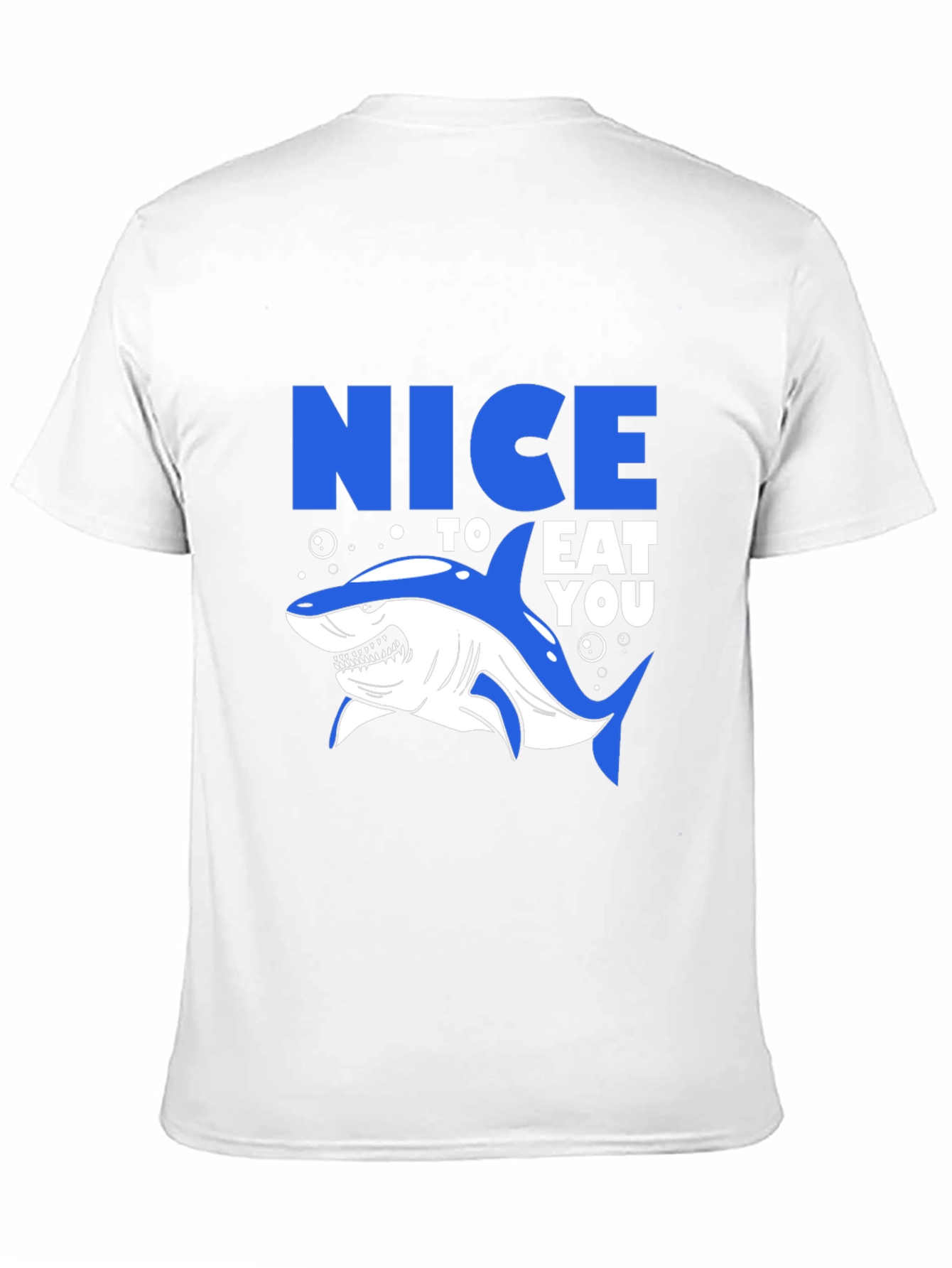 Nice to Eat You Shark Graphic Tee - Black