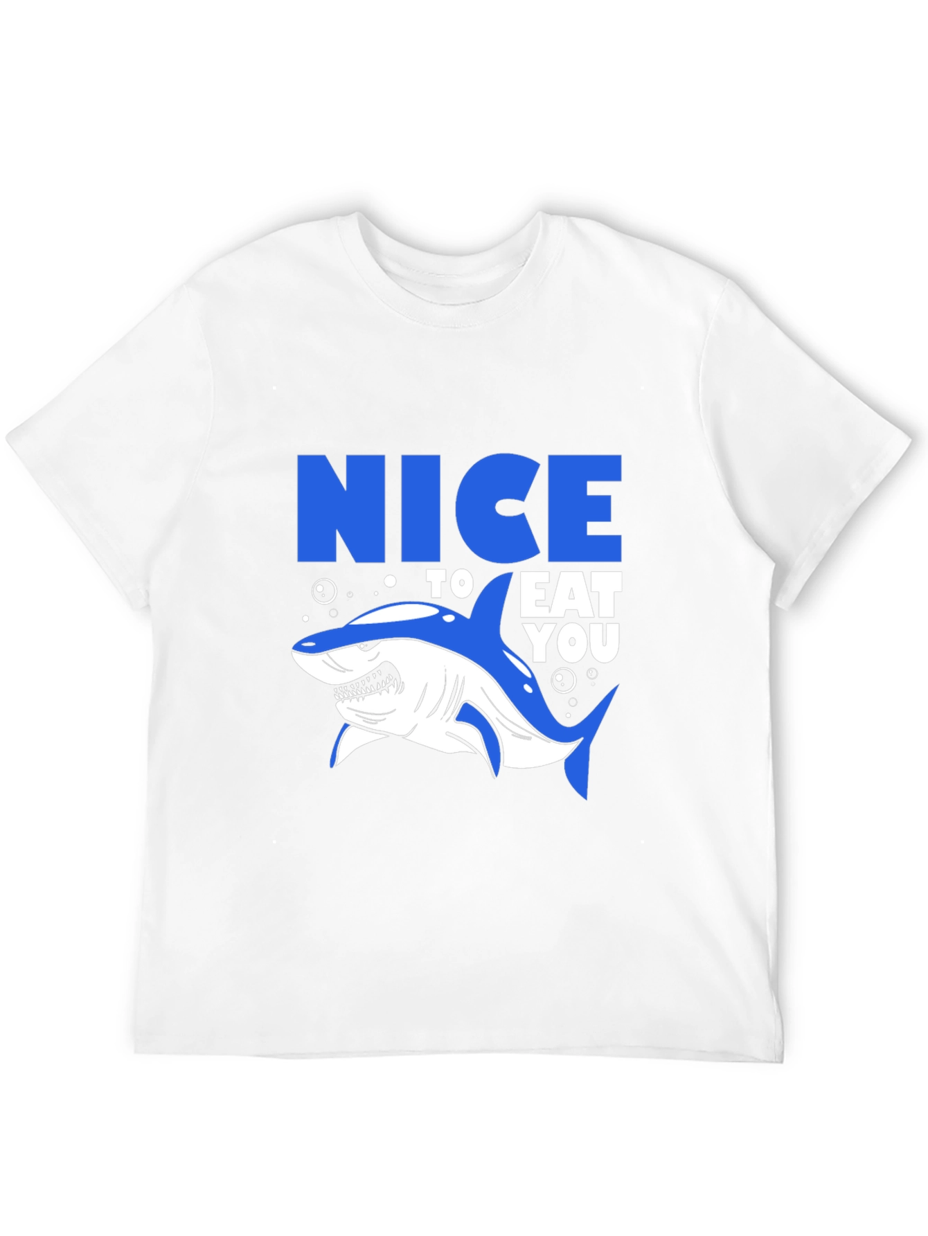 Nice to Eat You Shark Graphic Tee - Black