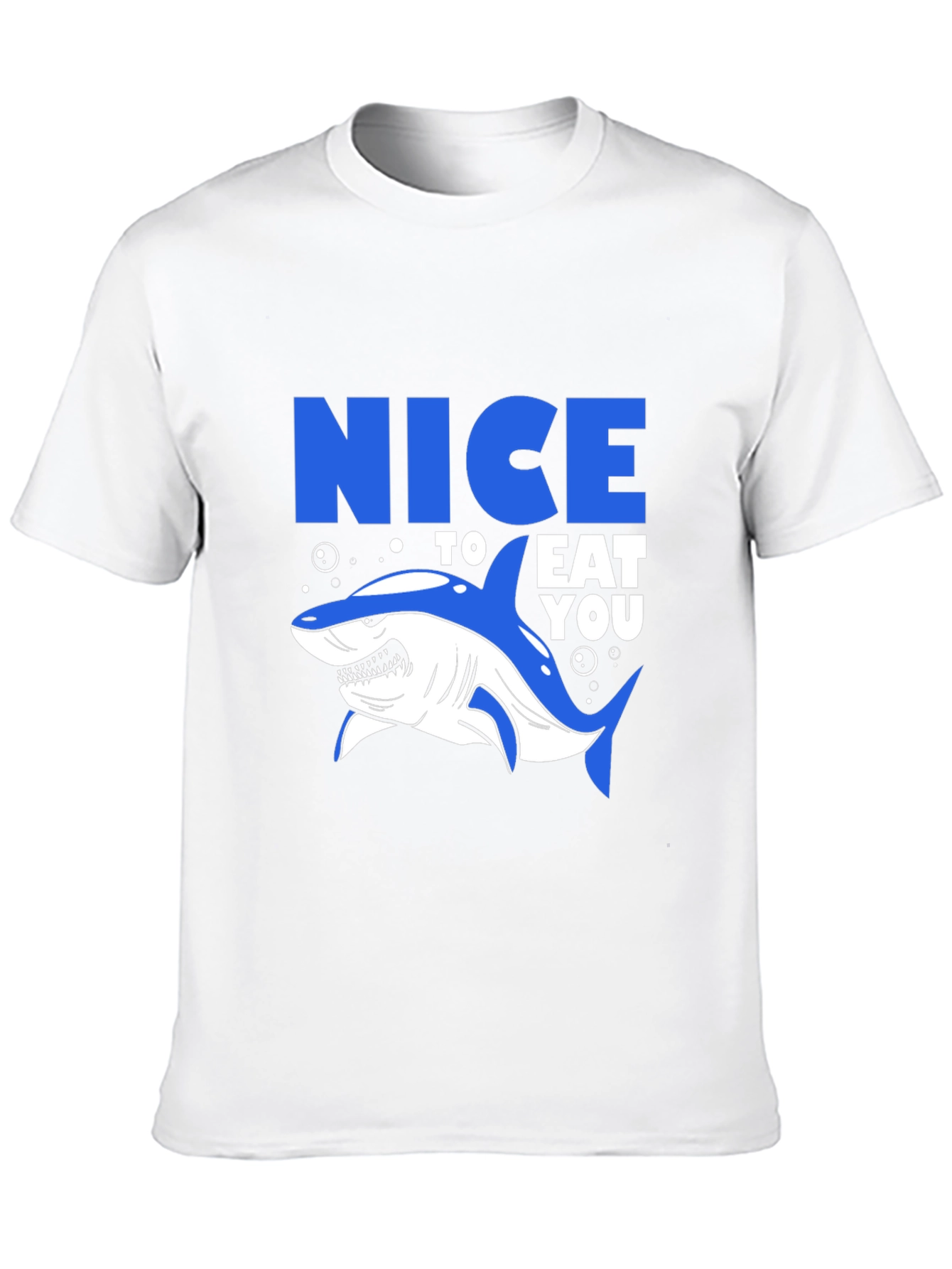 Nice to Eat You Shark Graphic Tee - Black