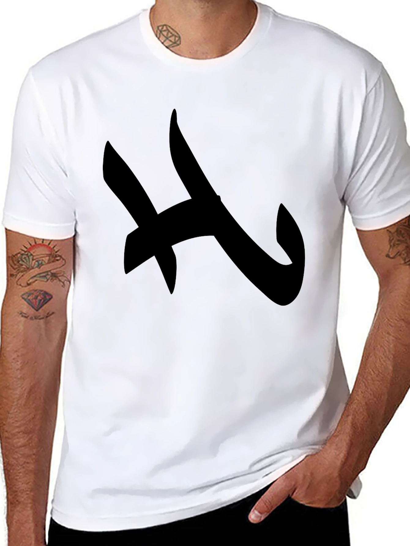 Abstract Black Graphic T-Shirt