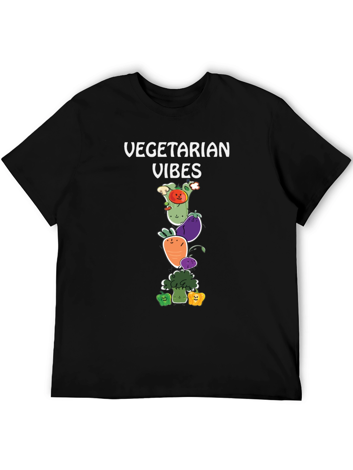 Vegetarian Vibes T-Shirt - Cute Vegetable Graphic Tee
