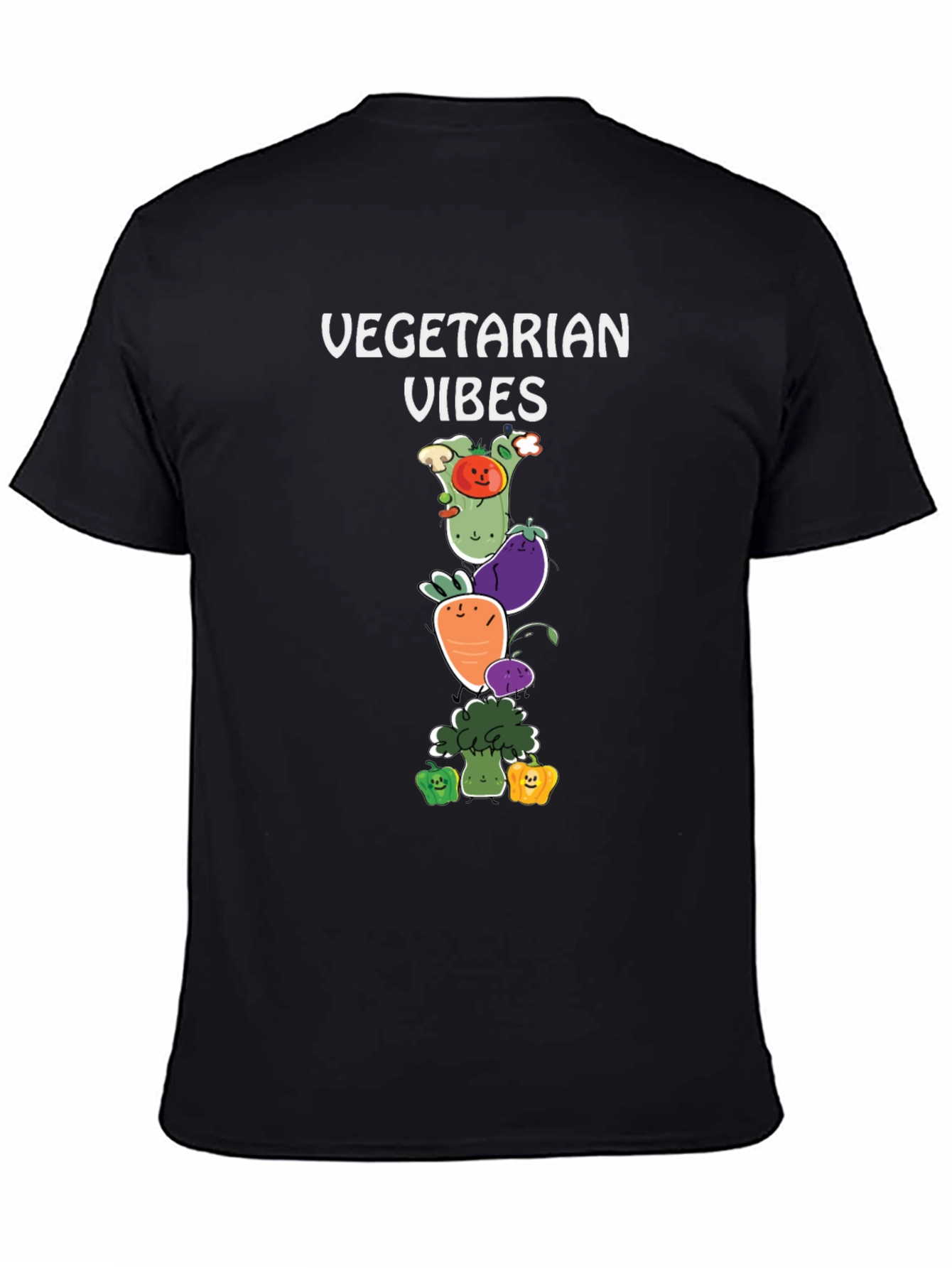 Vegetarian Vibes T-Shirt - Cute Vegetable Graphic Tee