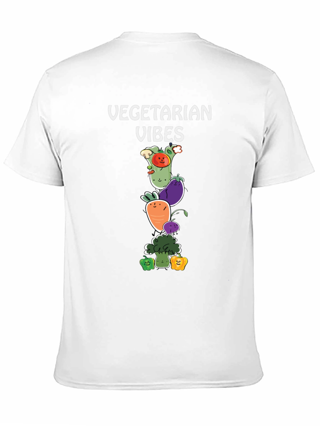 Vegetarian Vibes T-Shirt - Cute Vegetable Graphic Tee