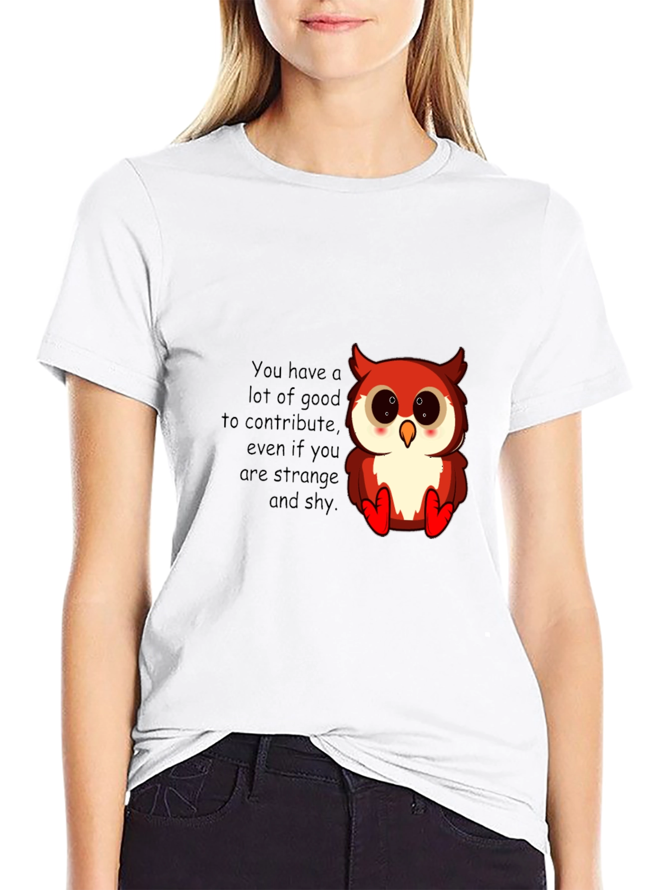Cute Owl Motivational Graphic T-Shirt